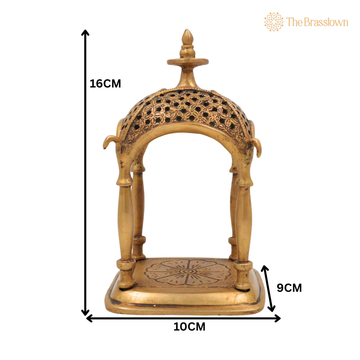Brass Temple Idol – Handcrafted Pooja Mandir, Decorative Brass Devastanam for Home Temple & Spiritual Décor 6.5 Inch 5
