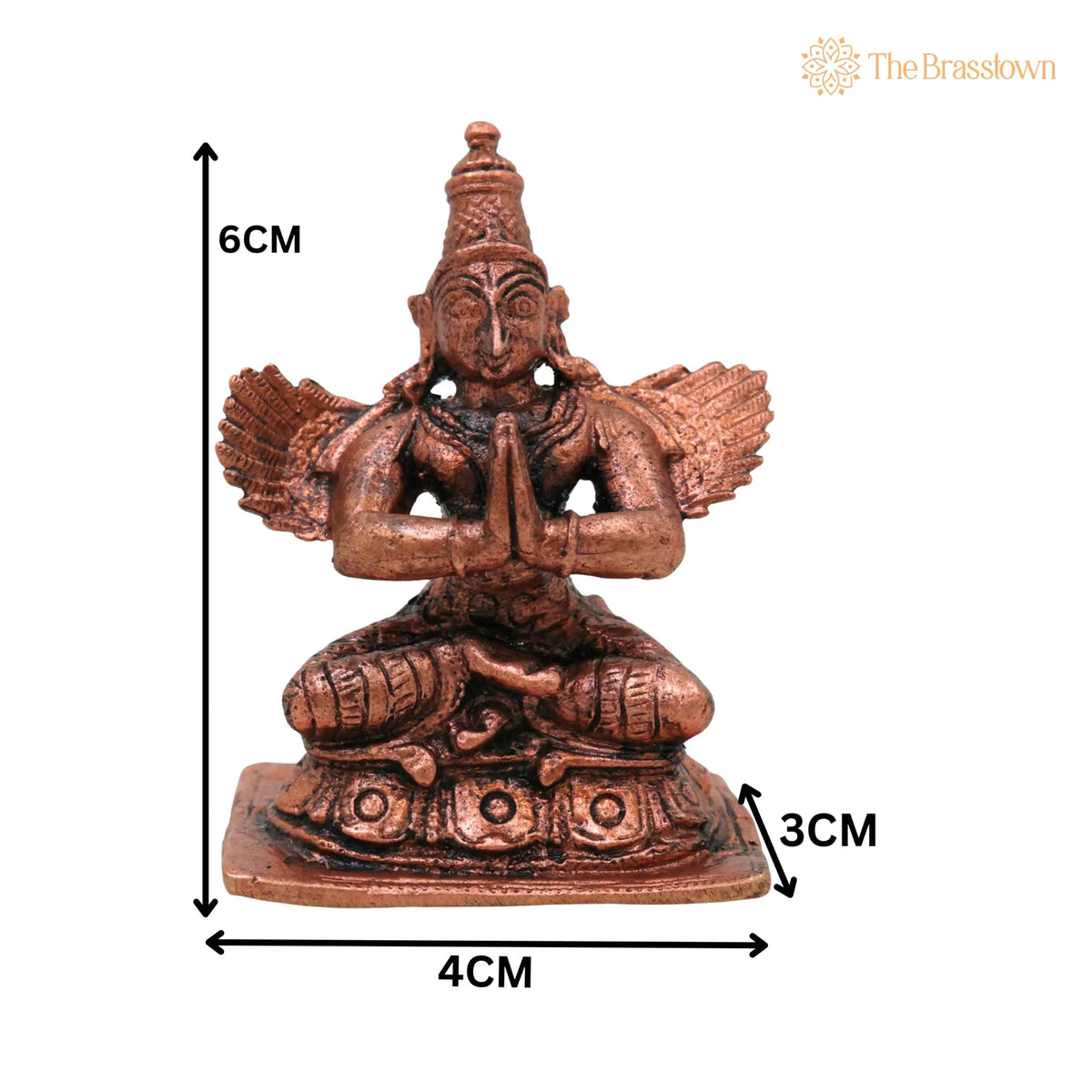 Copper Garudadev Idol – Handcrafted Tamra Garuda Dev Vigraham, Home Décor & Gifts 2.5 Inch 4