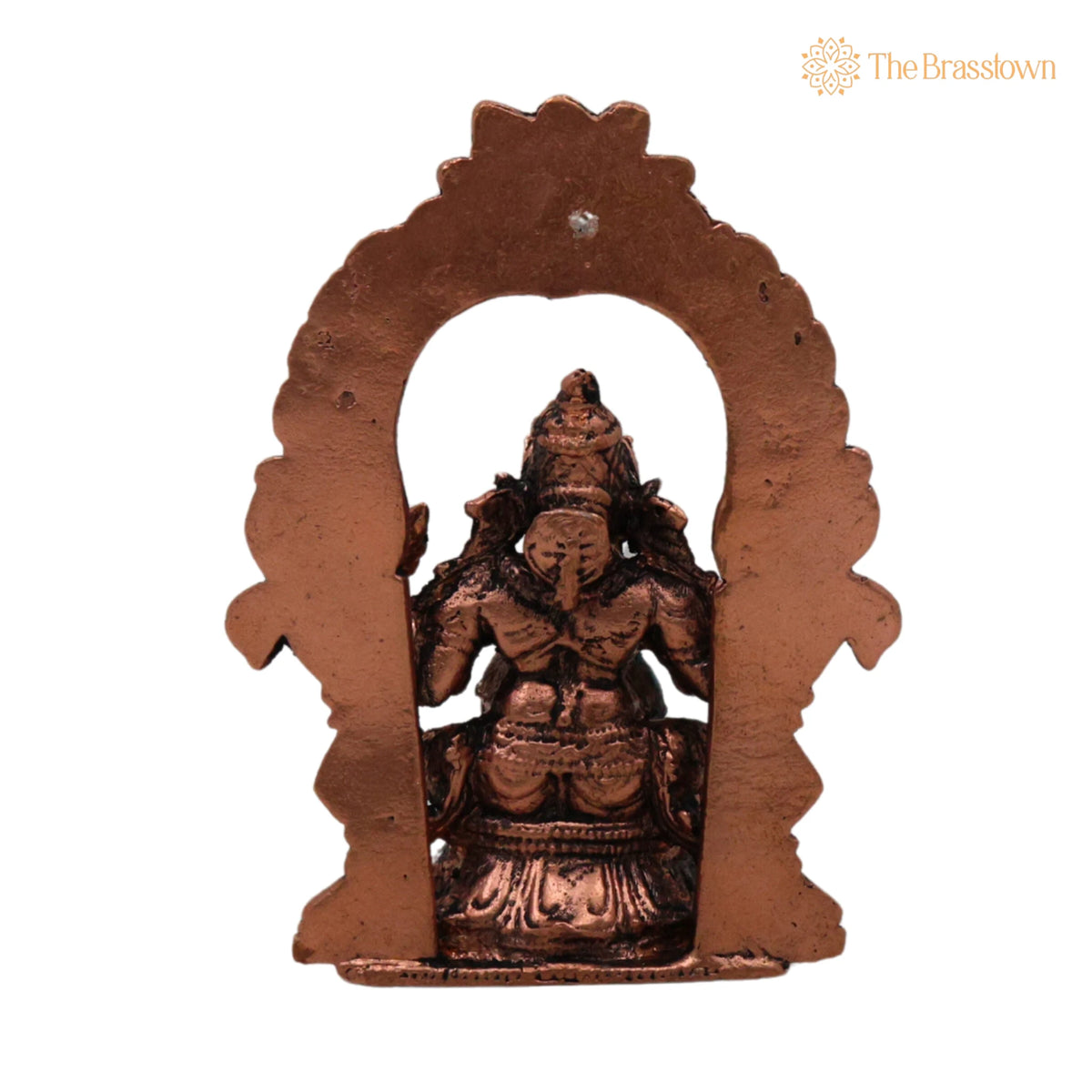 Copper Ganesha Prabhavali Idol – Handcrafted Traditional Temple Arch 4 Inch 4
