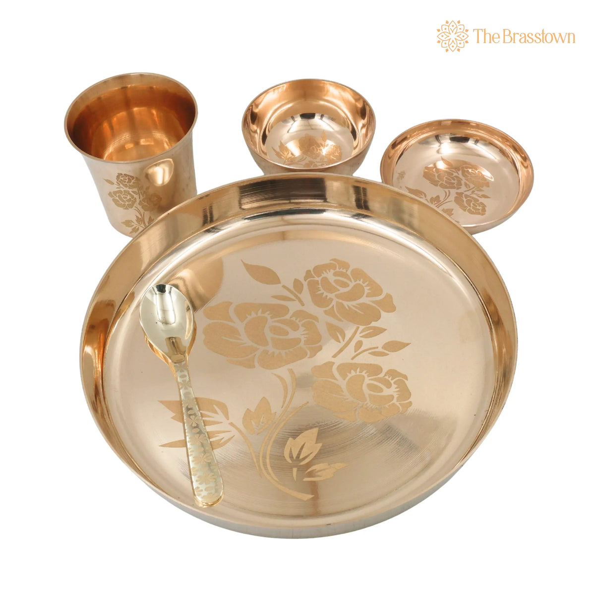 Bronze Dinner Set – Handcrafted Kansa Bhojan Thali for Dining, Puja & Gifting 10 Inch 2
