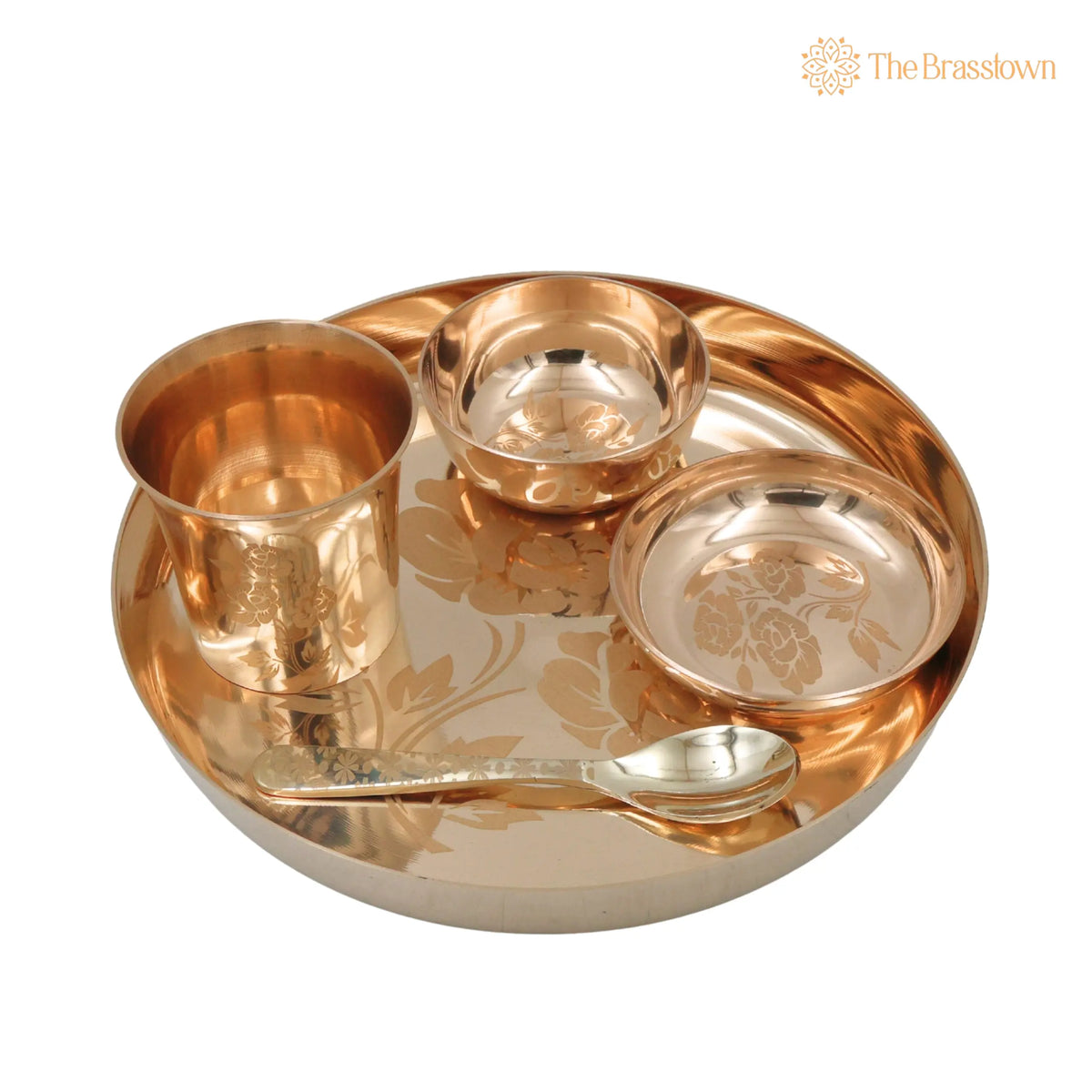 Bronze Dinner Set – Handcrafted Kansa Bhojan Thali for Dining, Puja & Gifting 10 Inch 4
