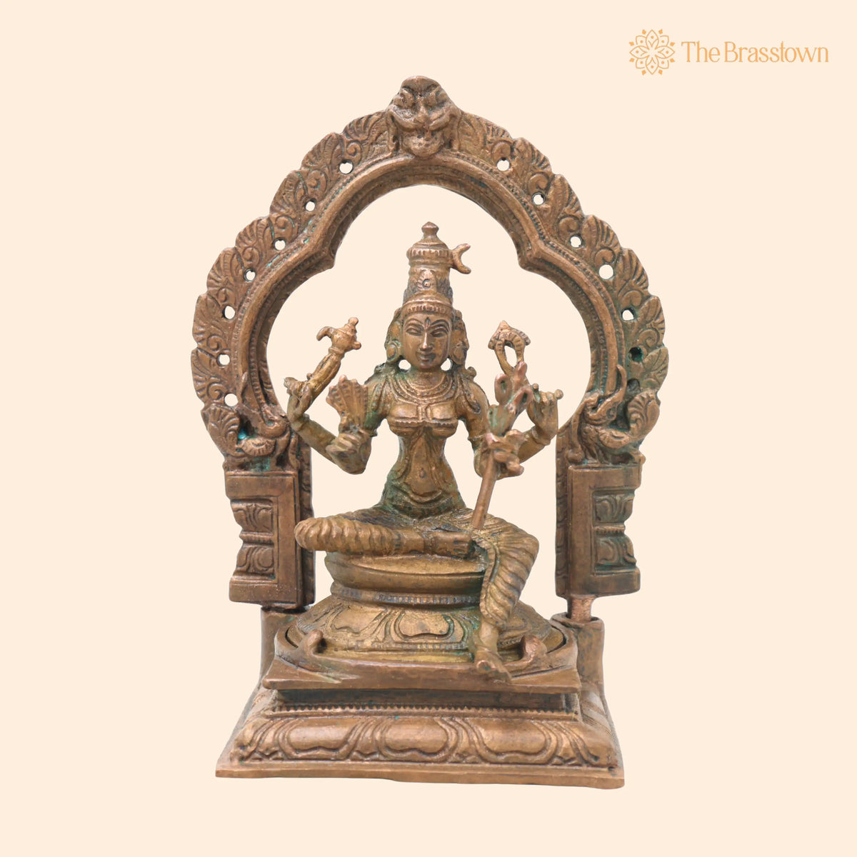 Bronze Raja Rajeshwari Amman Idol – Handcrafted Traditional Murti for Puja, Home Mandir & Décor 5 Inch 1