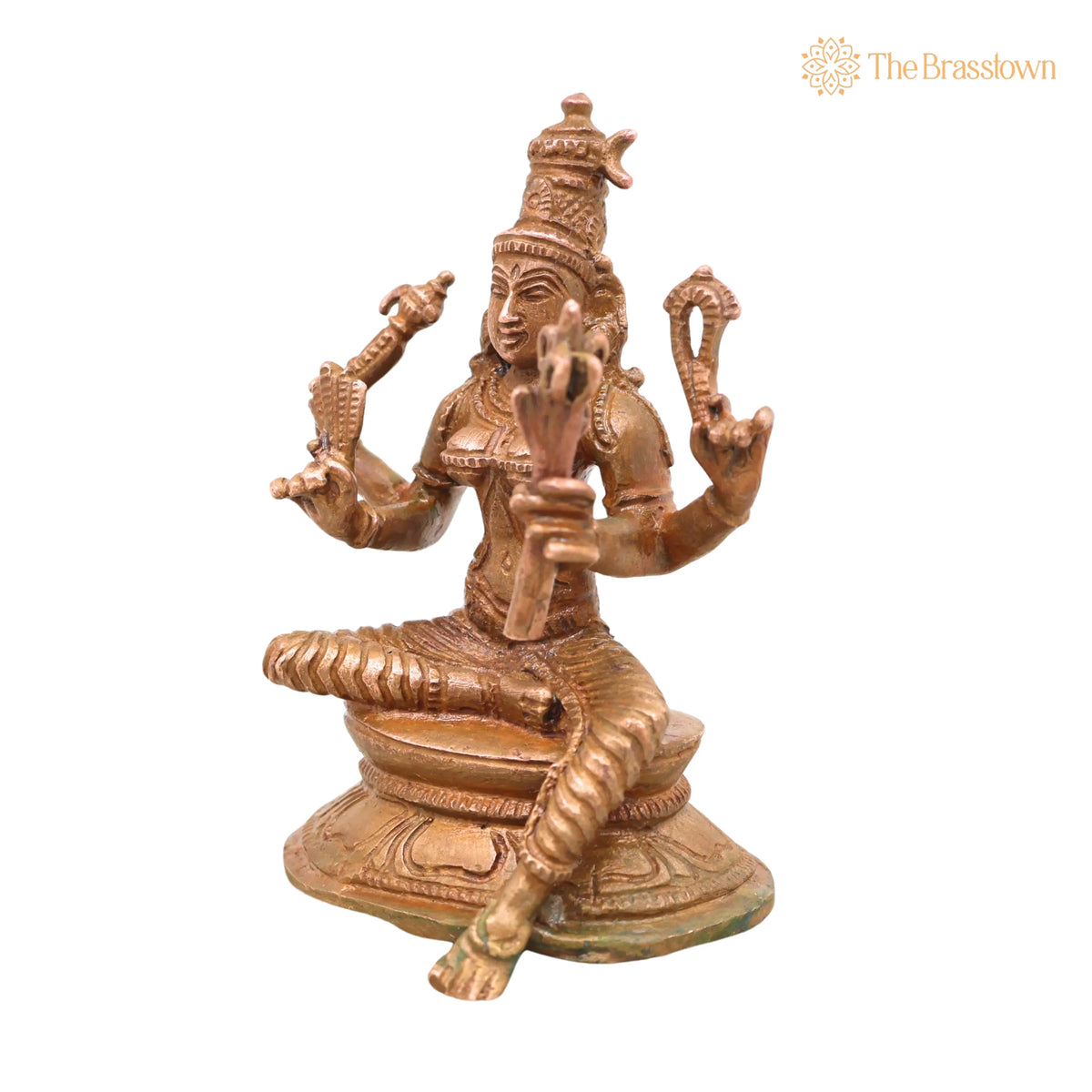 Bronze Rajarajeshwari Devi Idol – Lalita Tripurasundari Handcrafted Chola Murti for Pooja, Home Décor & Gifting 3 Inch 3
