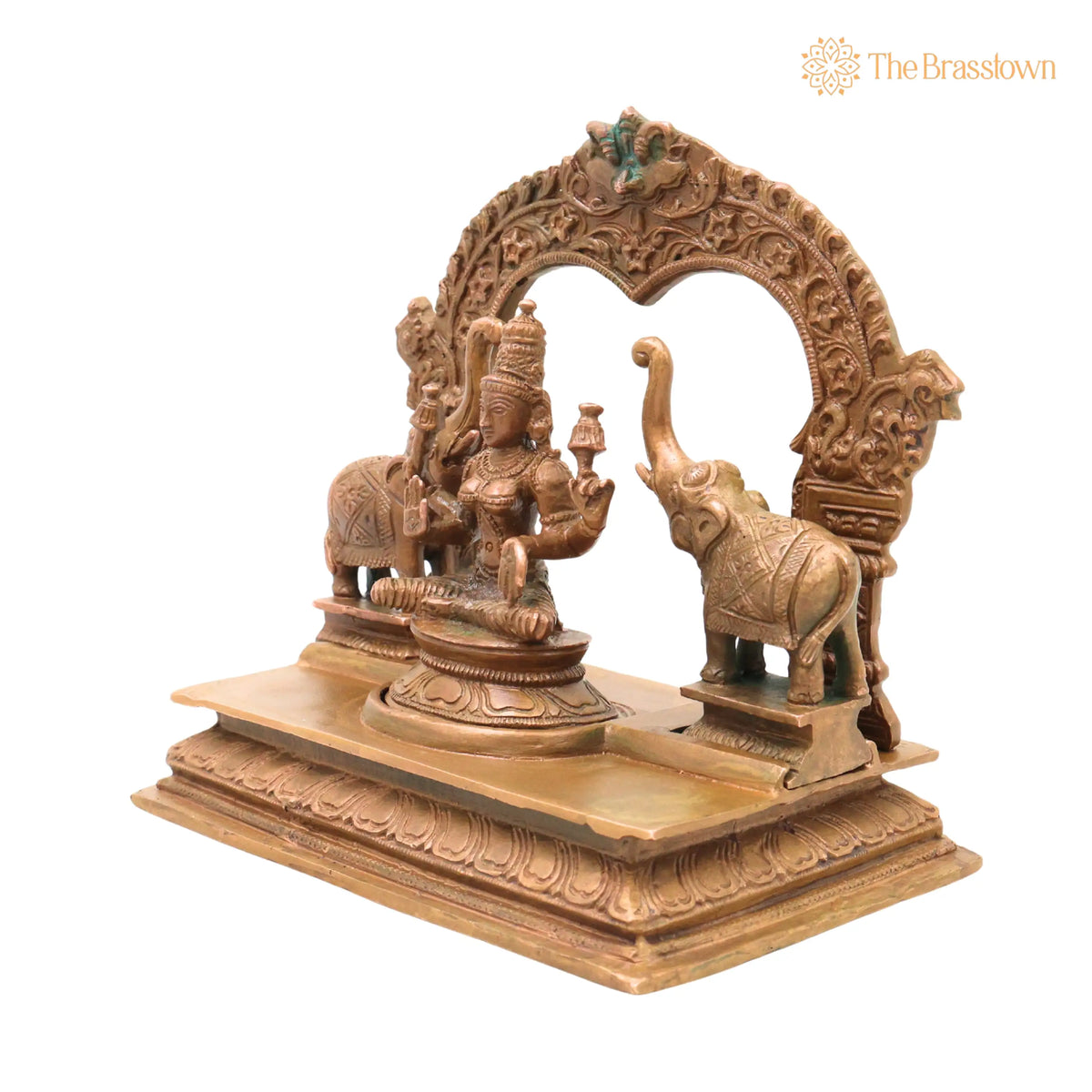 Bronze Gaja Lakshmi Idol – Handcrafted Traditional Murti for Puja, Home Mandir & Décor 6.5 Inch 2