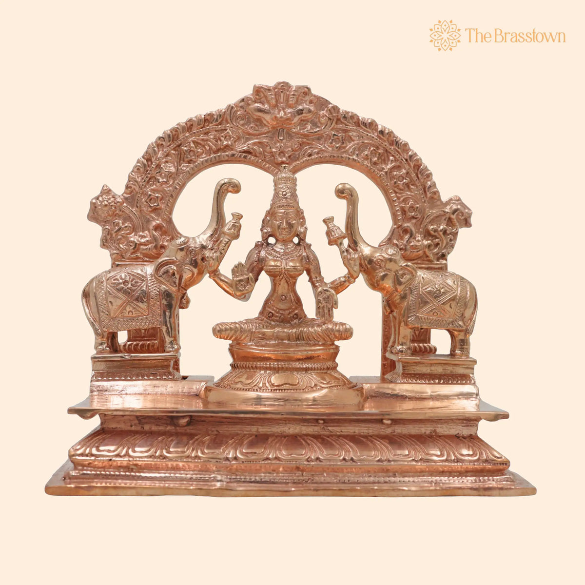 Bronze Gaja Lakshmi Idol – Handcrafted Traditional Murti for Puja, Home Mandir & Décor 6.5 Inch 1
