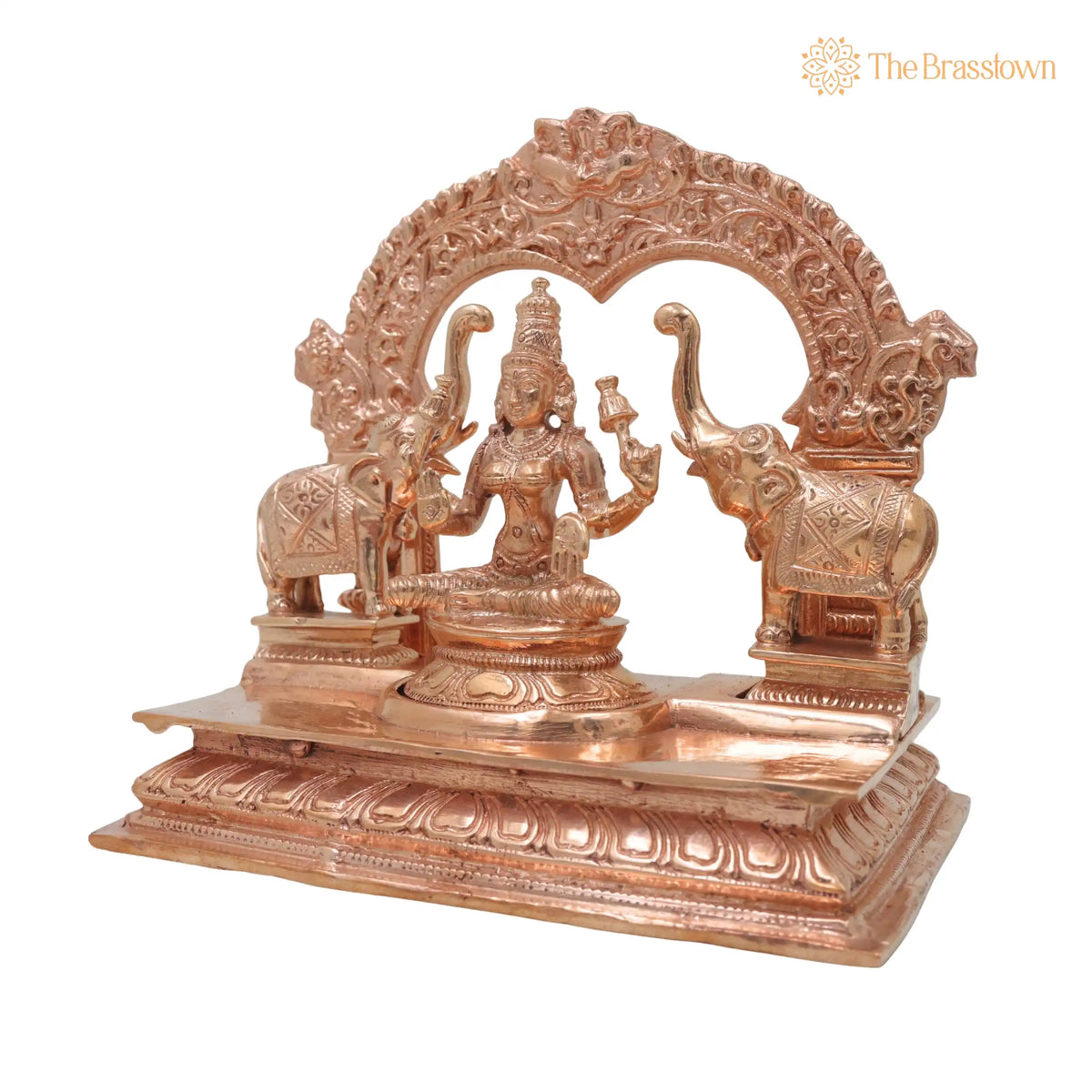 Bronze Gaja Lakshmi Idol – Handcrafted Traditional Murti for Puja, Home Mandir & Décor 6.5 Inch 3