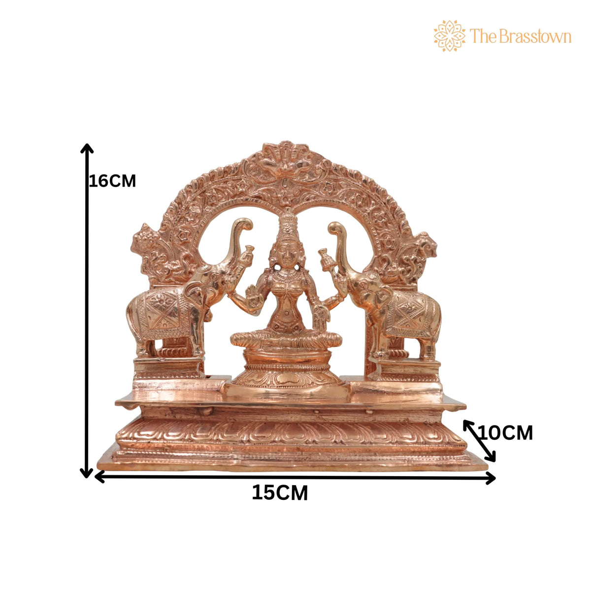 Bronze Gaja Lakshmi Idol – Handcrafted Traditional Murti for Puja, Home Mandir & Décor 6.5 Inch 5