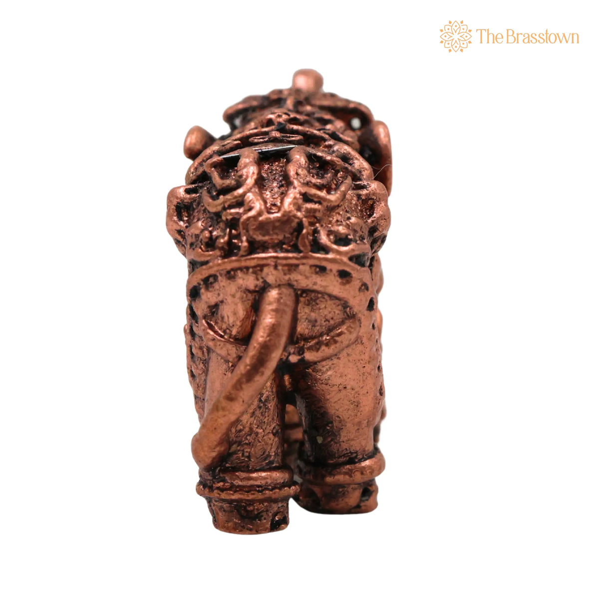 Copper Elephant Idol – Handcrafted Traditional Sculpture for Home Décor & Gifting 1 Inch 4