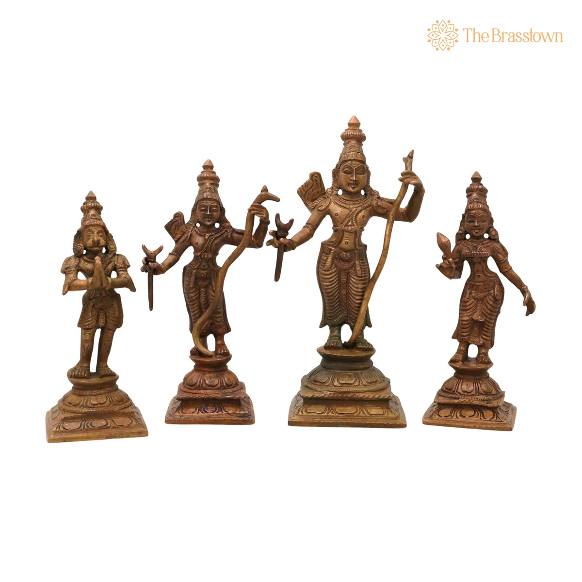Bronze Sri Rama Darbar Idol – Handcrafted Traditional Murti for Puja, Home Mandir & Décor 6 Inch 2