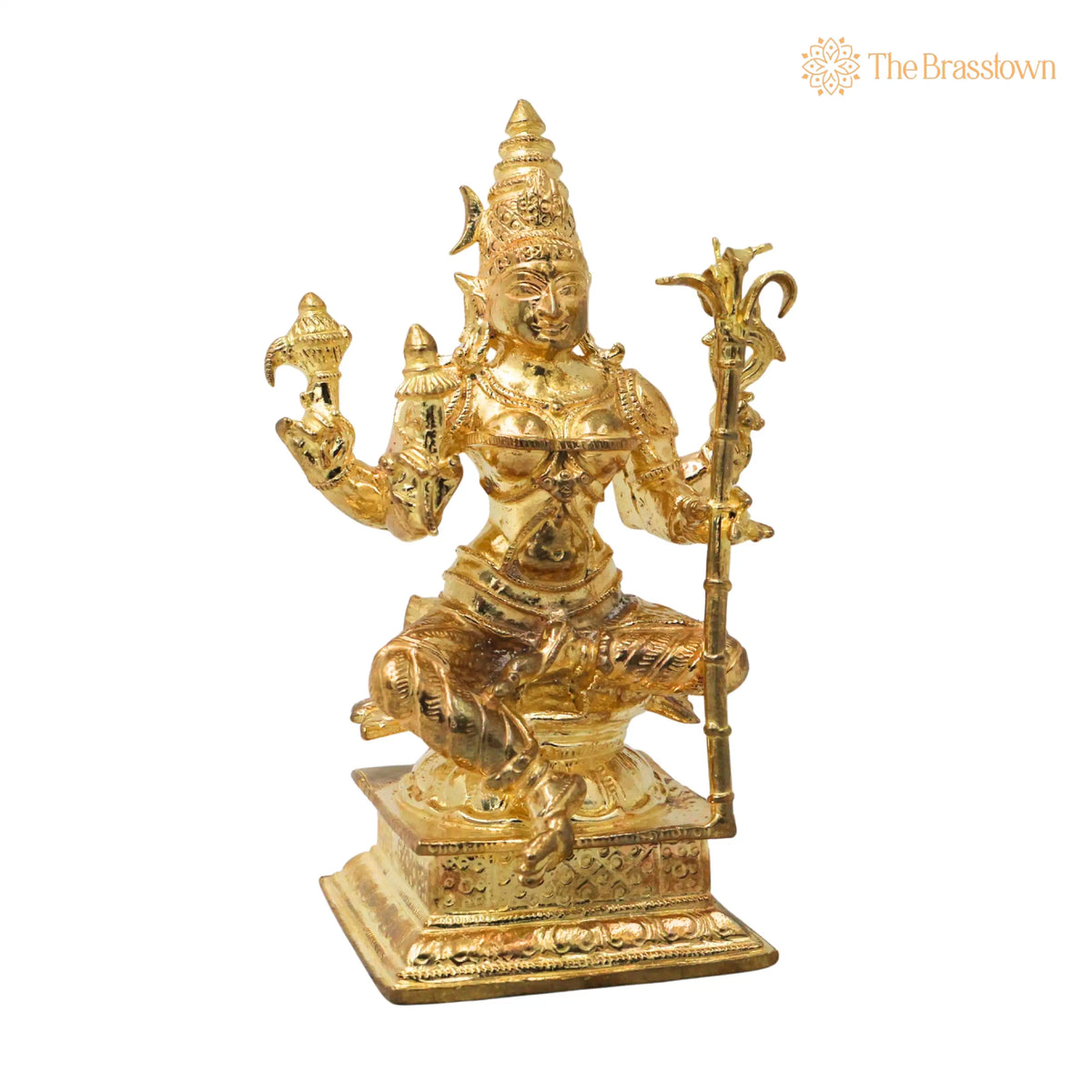 Bronze Rajarajeshwari Devi Idol – Handcrafted Traditional Murti for Puja, Home Mandir & Décor 4.5 Inch 2
