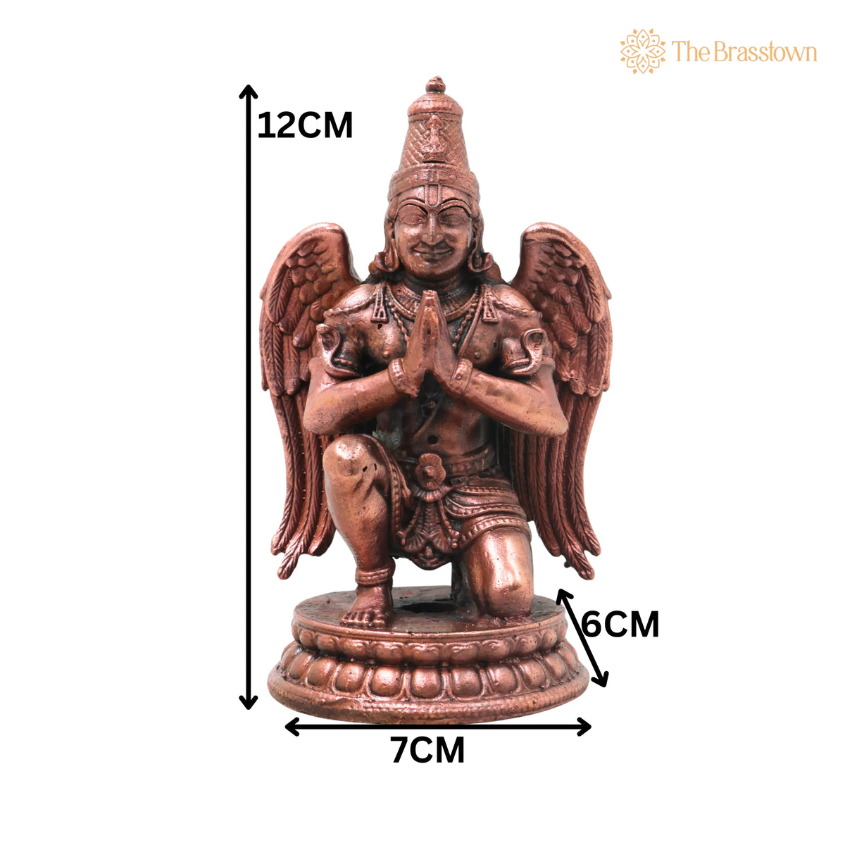 Handcrafted Copper Garuda Idol – Temple & Spiritual Décor 4.5 Inch 5