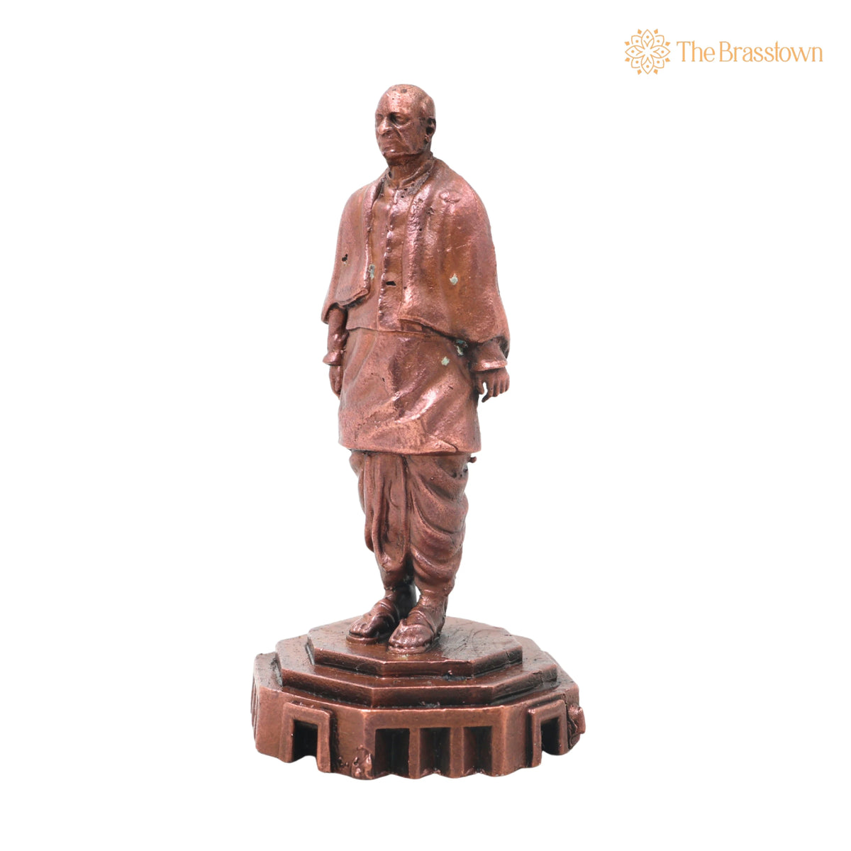 Copper Vallabhbhai Patel Idol Handcrafted Traditional Sculpture – Sardar Patel Statue for Home Décor & Gifting 4 Inch 3