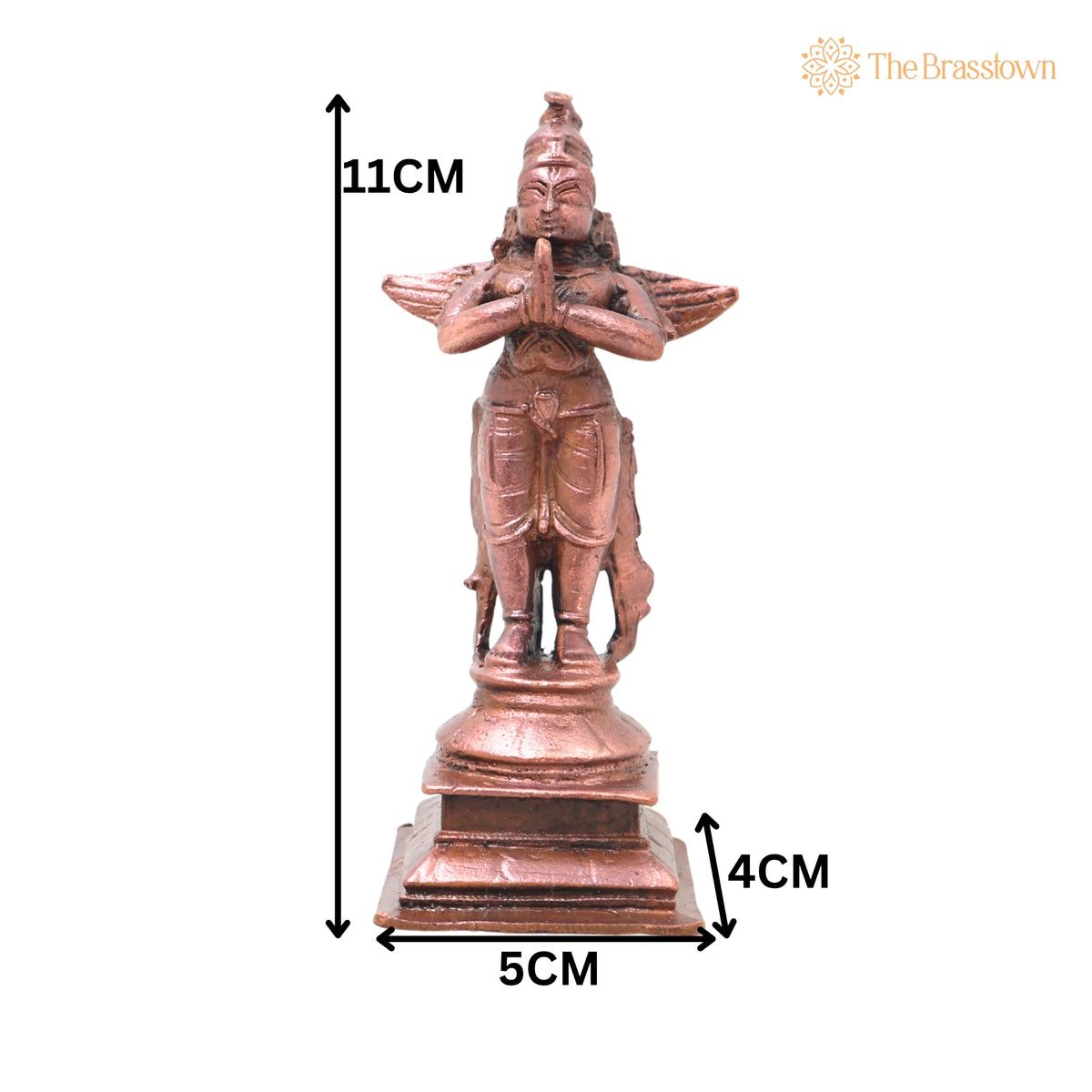 Copper Garuda Idol – Handcrafted Traditional Murti for Puja, Home Mandir & Décor 4.5 Inch 5