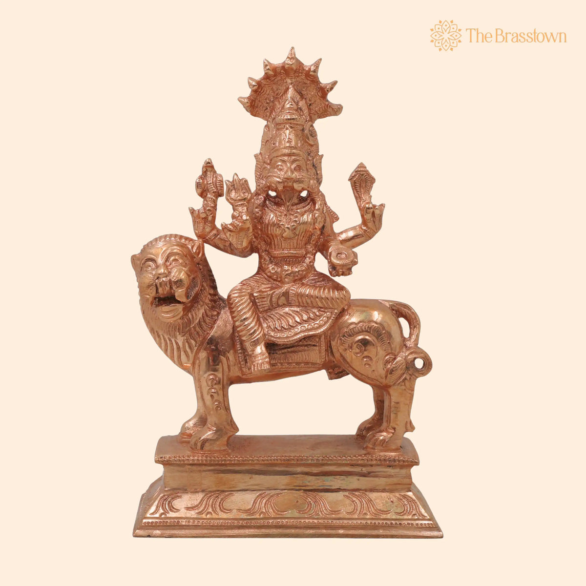 Bronze Pratyangira Devi Idol – Handcrafted Vastu, Home Décor & Gifting 6.5 Inch 1
