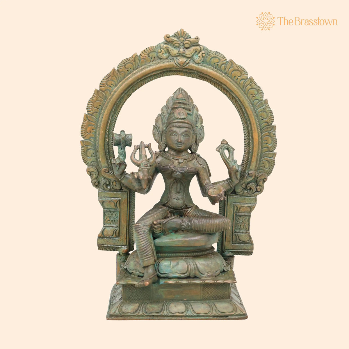 Bronze Mariamman Idol – Handcrafted Mahamariamman Karumariamman Amman Devi Murti for Pooja, Vastu, Home Décor & Gifting 9 Inch 1