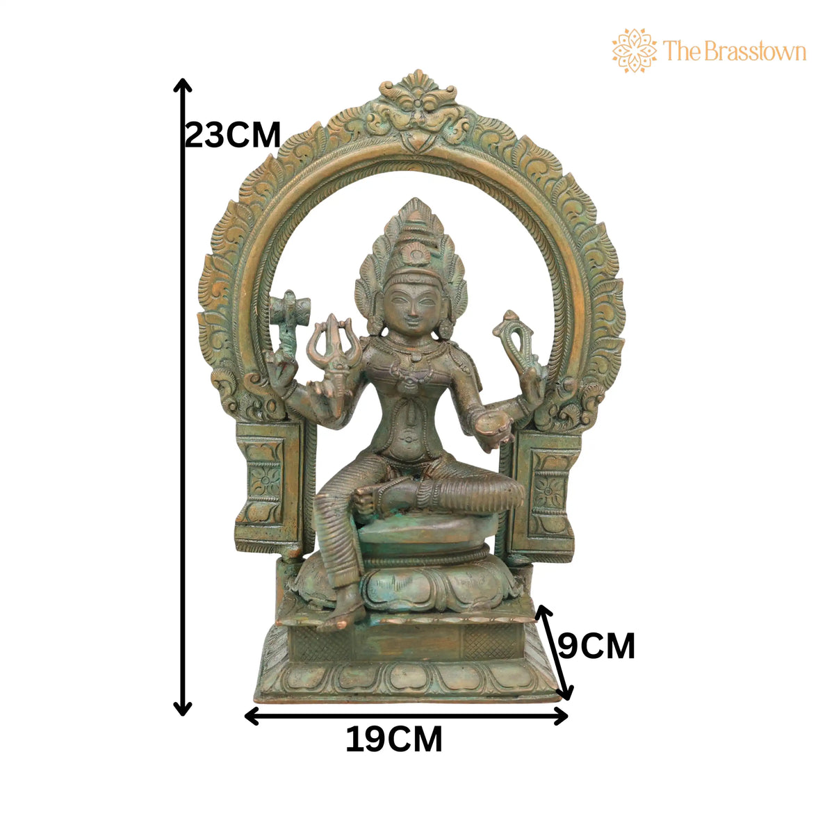 Bronze Mariamman Idol – Handcrafted Mahamariamman Karumariamman Amman Devi Murti for Pooja, Vastu, Home Décor & Gifting 9 Inch 5