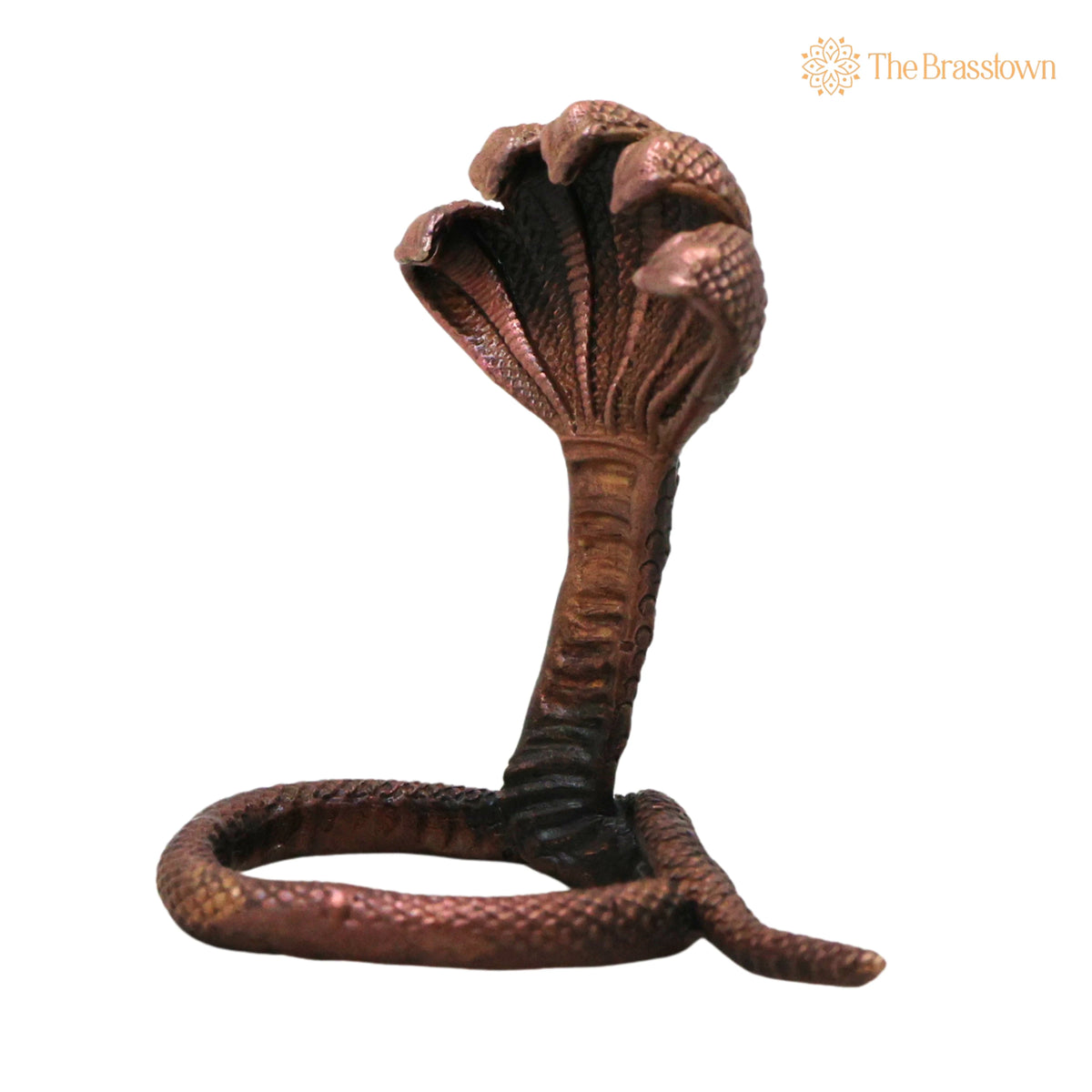 Copper Naga Devata Idol – Handcrafted Traditional Nagaraja Sarpa Murti for Pooja Temple Décor & Spiritual Gifting 2.5 Inch 3