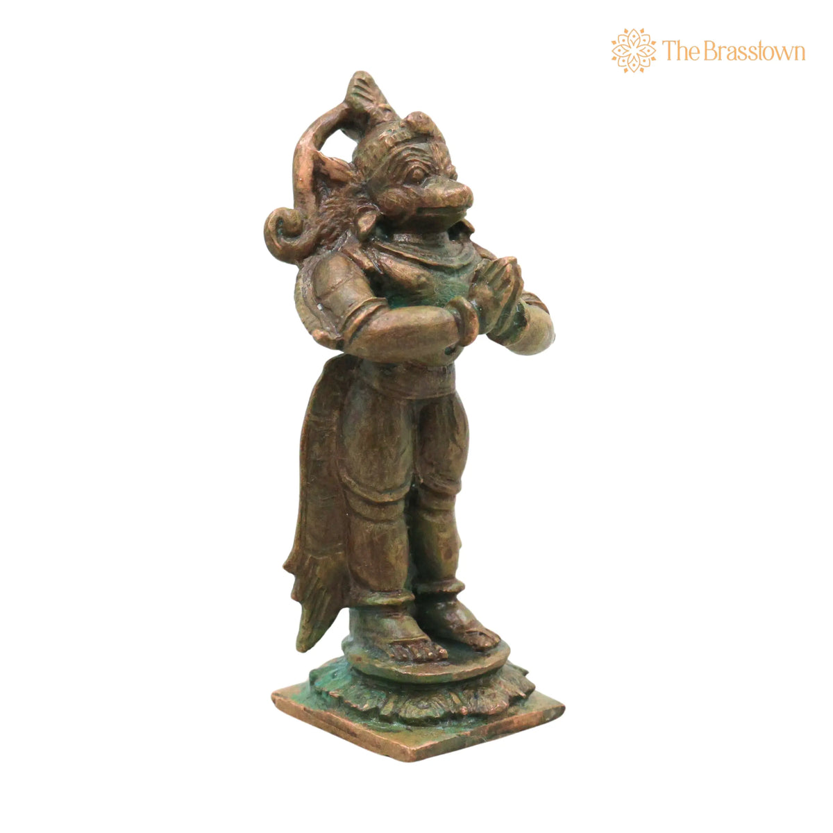 Bronze Hanuman Idol – in Antique Finish Handcrafted Chola Bajrangbali Anjaneya Murti for Pooja Temple Home Décor Spiritual Gift 3 Inch 2