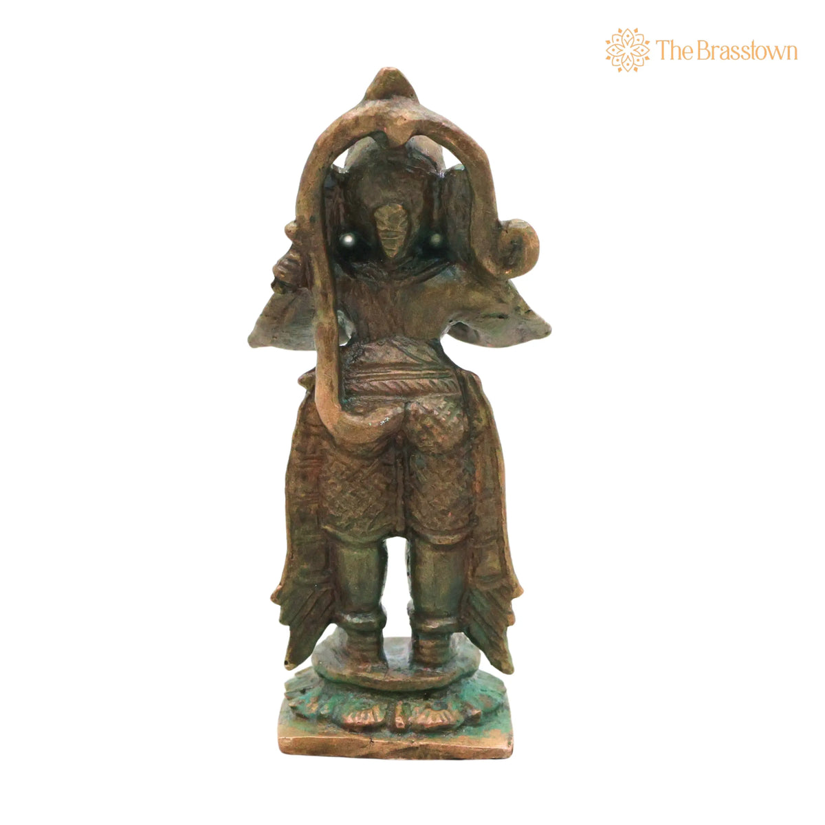 Bronze Hanuman Idol – in Antique Finish Handcrafted Chola Bajrangbali Anjaneya Murti for Pooja Temple Home Décor Spiritual Gift 3 Inch 4