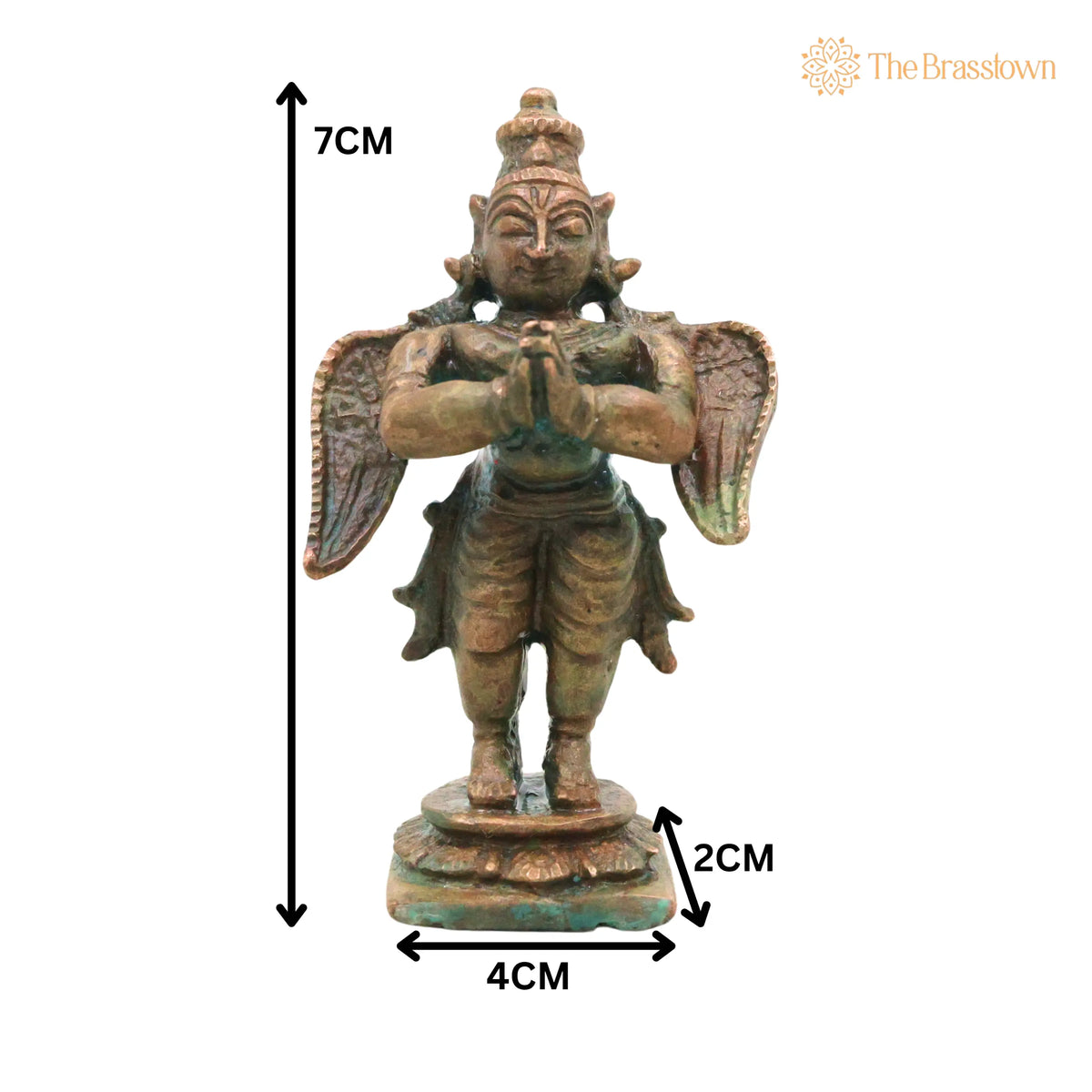 Bronze Garuda Vainateya Idol Antique Finish – Handcrafted Traditional Murti for Puja, Home Mandir & Décor 3 Inch 5
