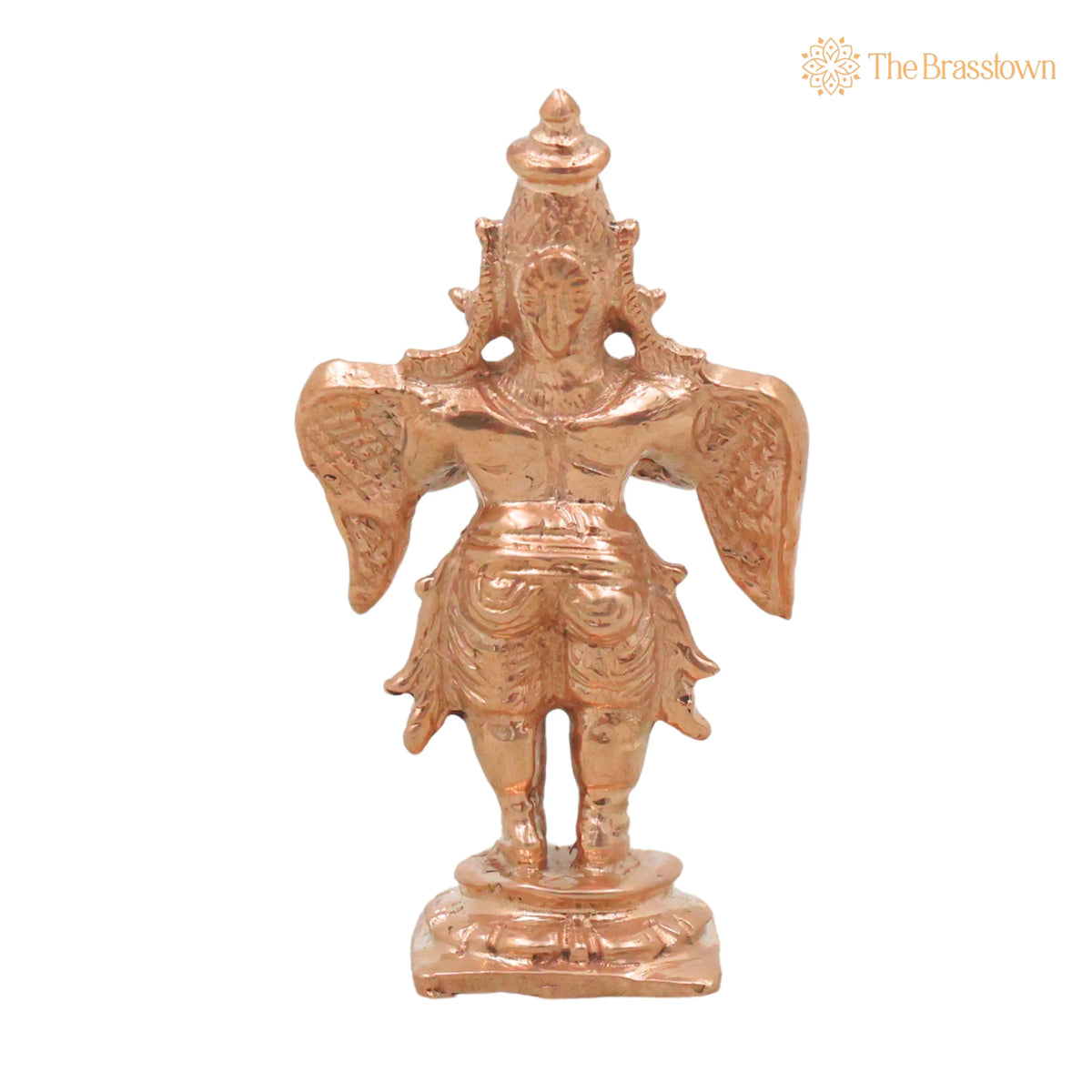 Bronze Garuda Dev Idol – Handcrafted Chola Vainateya Pakshiraja Murti for Pooja Home Décor Traditional Gift 3 Inch 3