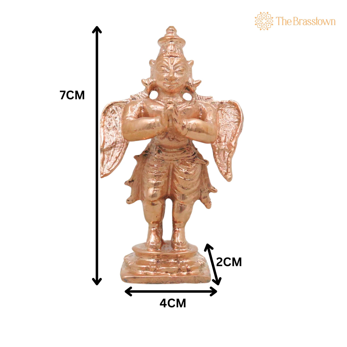 Bronze Garuda Dev Idol – Handcrafted Chola Vainateya Pakshiraja Murti for Pooja Home Décor Traditional Gift 3 Inch 4