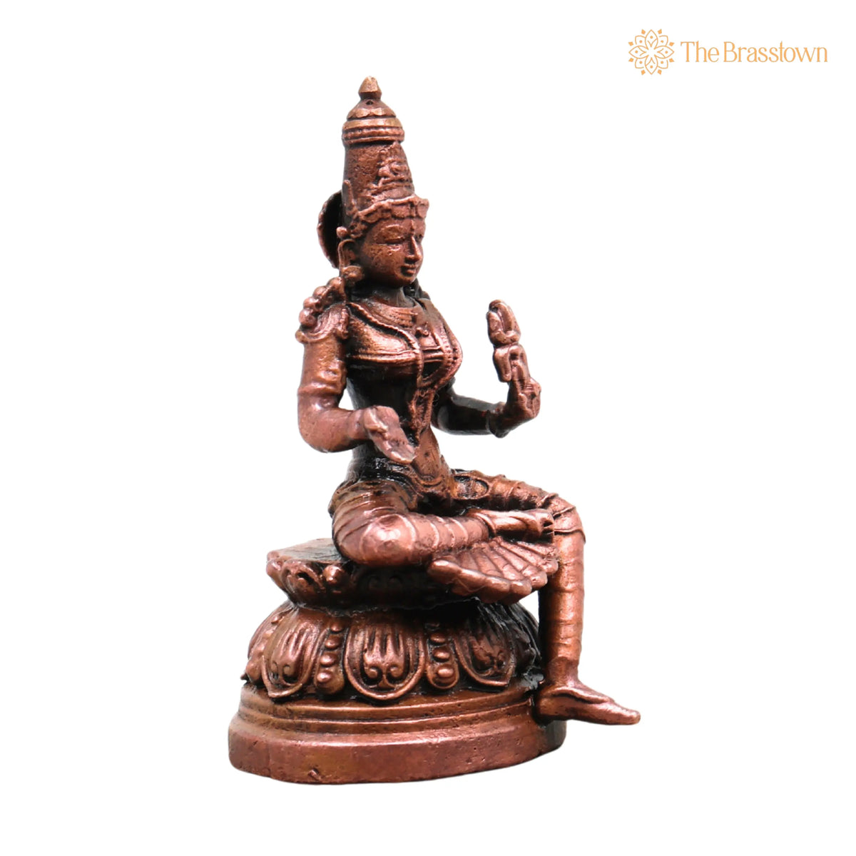 Copper Parvati Gauri Idol – Handcrafted Traditional Murti for Pooja, Home Décor & Gifting 2.5 Inch 2