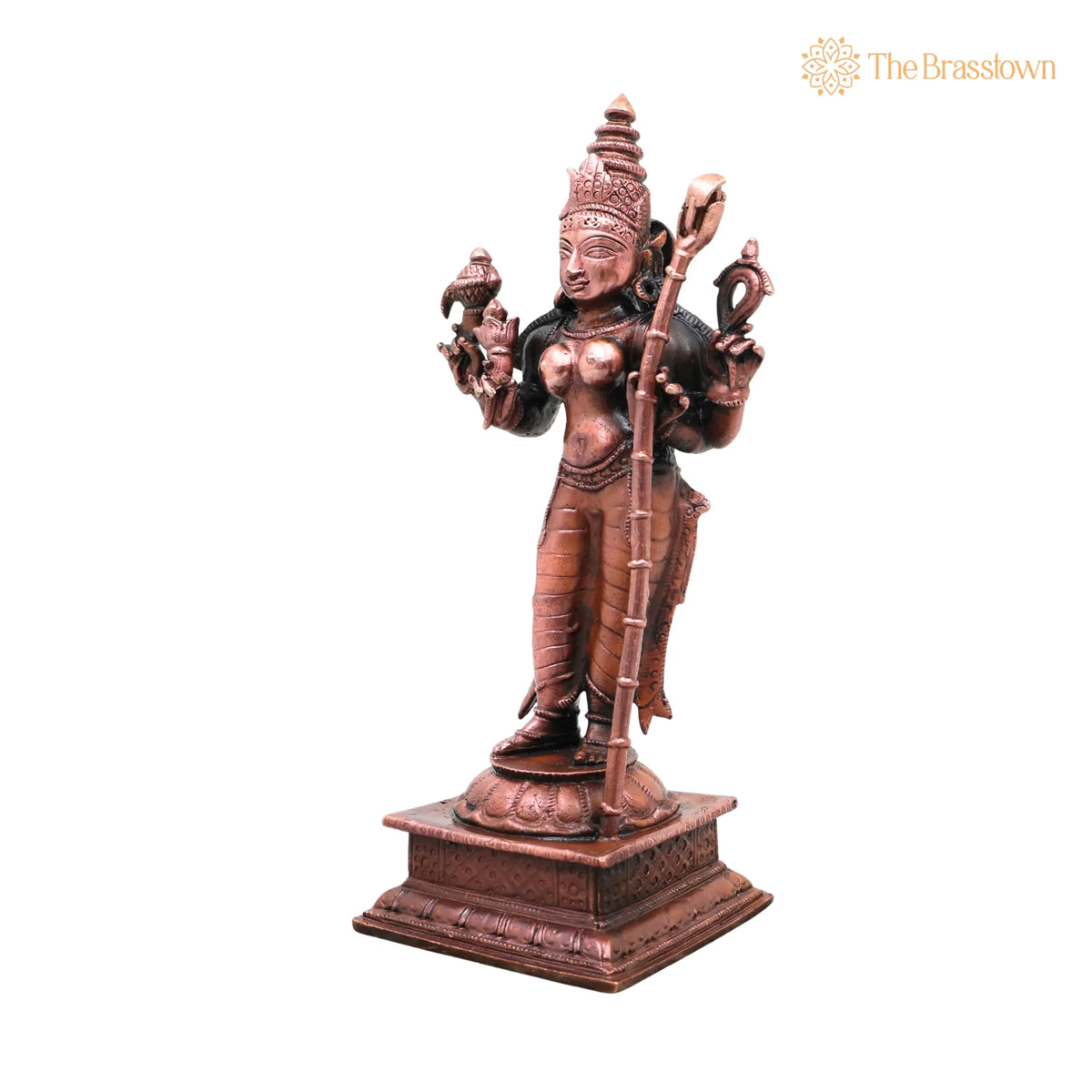 Copper Bhuvaneshwari Rajeshwari Idol – Handcrafted Devi Murti for Pooja, Home Décor & Gifting 5.5 Inch 3