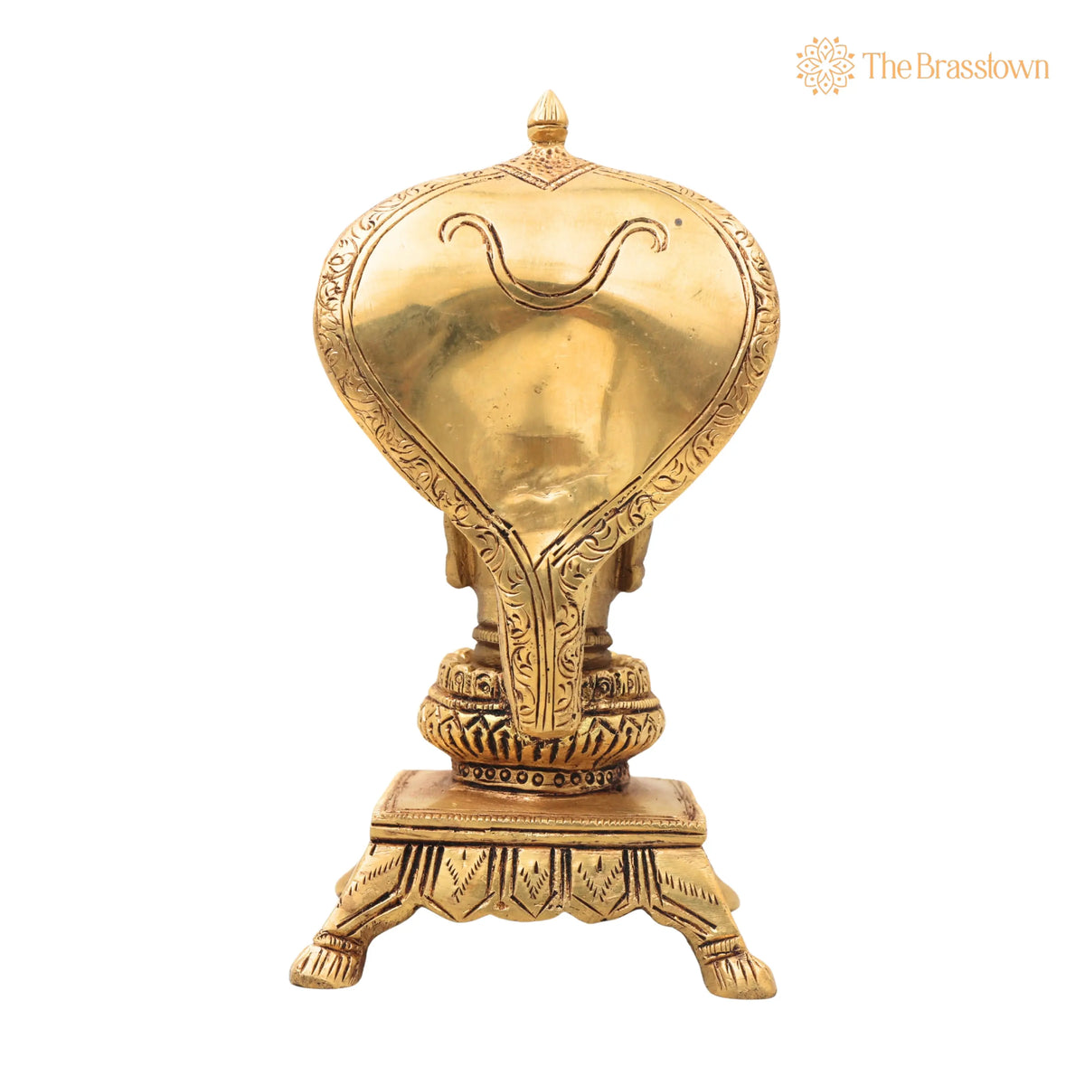 Brass Shiva head with Sheshnag – Handcrafted Traditional Murti for Puja, Home Mandir & Décor 7 Inch 4