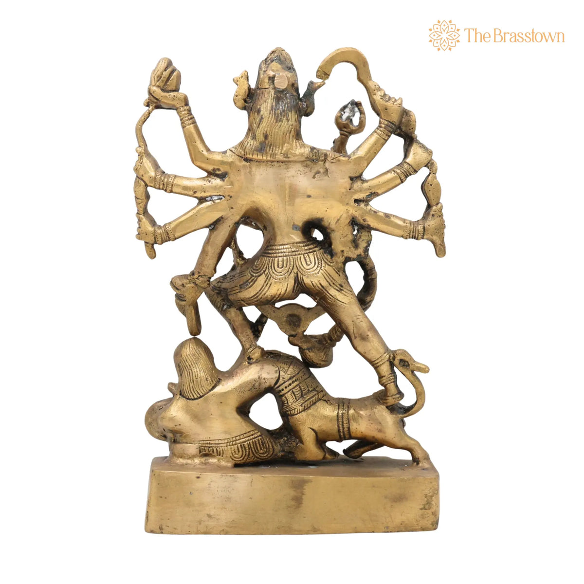 Brass Mahakali Idol – Handcrafted Kali Maa, Chamunda, Bhadrakali, Shyama for Puja, Home Mandir & Décor 11 Inch 4