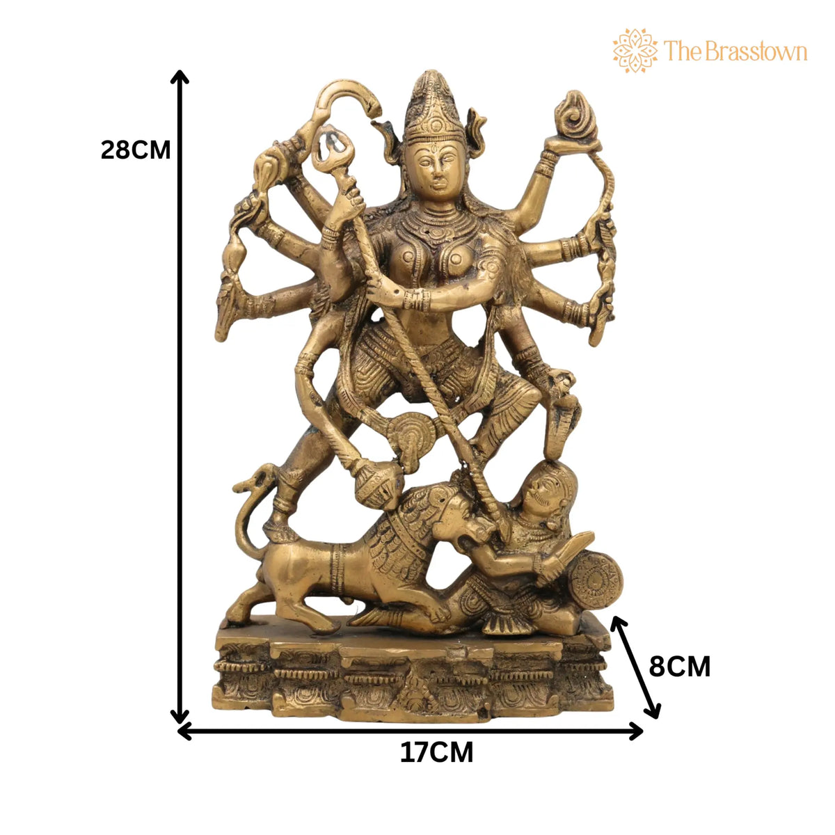 Brass Mahakali Idol – Handcrafted Kali Maa, Chamunda, Bhadrakali, Shyama for Puja, Home Mandir & Décor 11 Inch 5