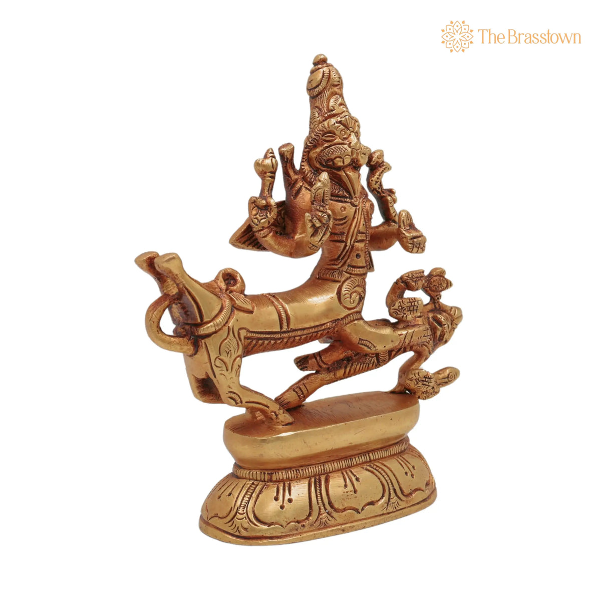 Brass Brass Shiva Sharabha Avatar Idol – Handcrafted Home & Pooja Décor 5.5 Inch 2