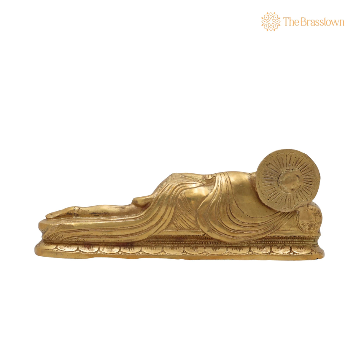 Brass Sleeping Hanuman Idol – Handcrafted Pavanputra Maruti Anjaneya Murti for Home Temple Décor & Puja 5 Inch 4