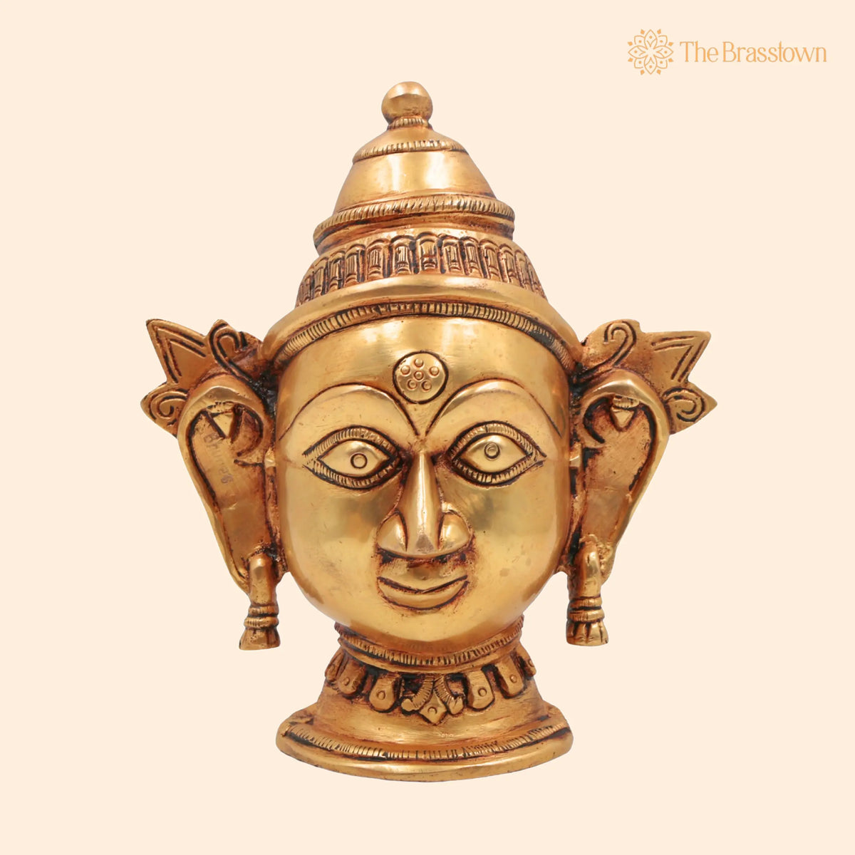 Handcrafted Brass Gowri Head Idol – Home Temple & Décor 7 Inch 1