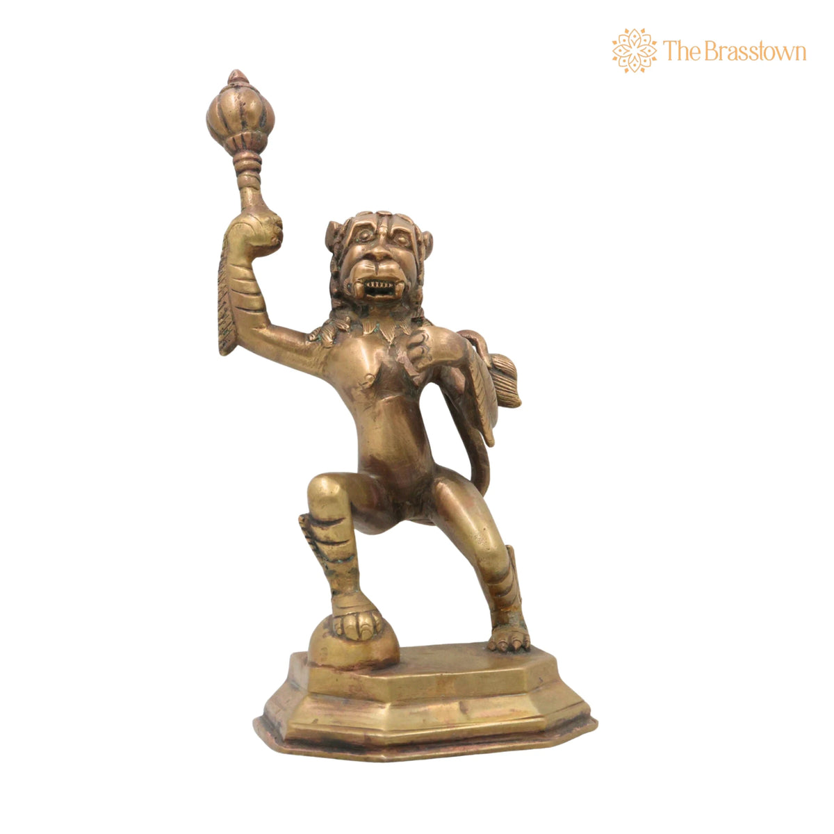Brass Narasimha Swamy Idol – Handcrafted Yoga-Narasimha Murti, Lord Narasingha Statue for Pooja Room, Home, Temple & Office 11 Inch 2