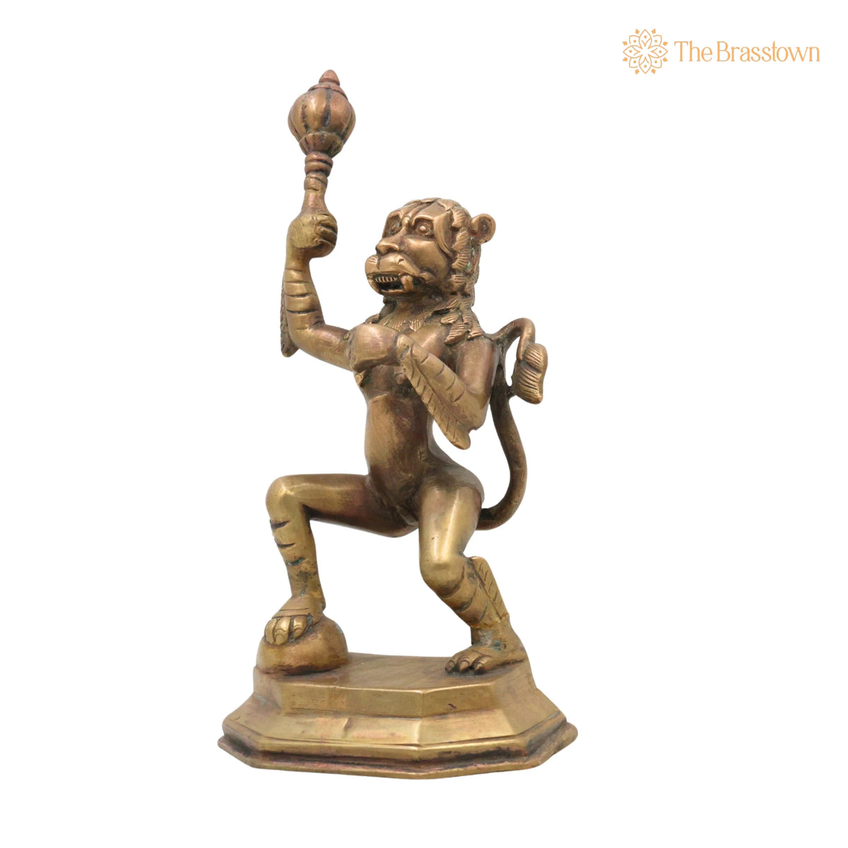 Brass Narasimha Swamy Idol – Handcrafted Yoga-Narasimha Murti, Lord Narasingha Statue for Pooja Room, Home, Temple & Office 11 Inch 3