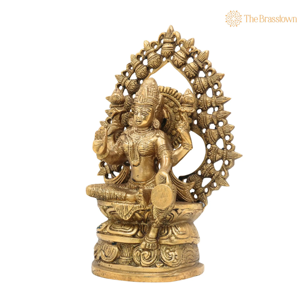 Handcrafted Brass Mahalakshmi Idol – Shri Lakshmi Devi Murti for Pooja Room 11 Inch 3