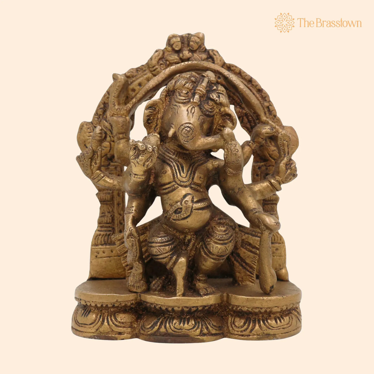 Handcrafted Brass Ganesha Idol – Vinayaka Ganpati Murti, Ganesh Statue for Pooja, Home Temple, Décor & Gift 5 Inch 1