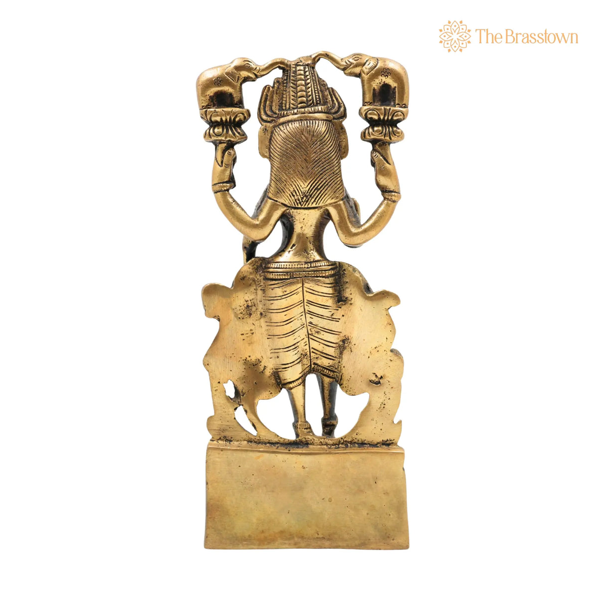 Handcrafted Brass Gaja Lakshmi Idol – Lakshmi Devi with Elephants, Gajalakshmi, Kamala, Padma, Prosperity & Wealth Murti for Pooja 8.5 Inch 4