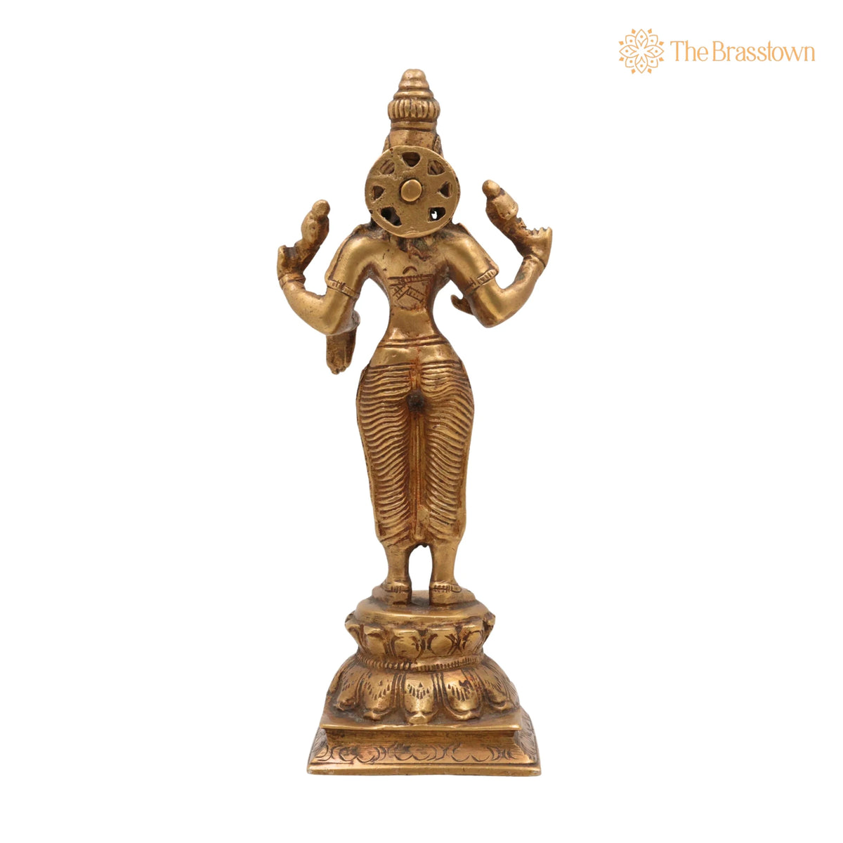 Handcrafted Mahalakshmi Brass Idol – Pital Laxmi Murti, Ashta Lakshmi Vigraham for Pooja, Home Temple & Gifts 3 Inch 4
