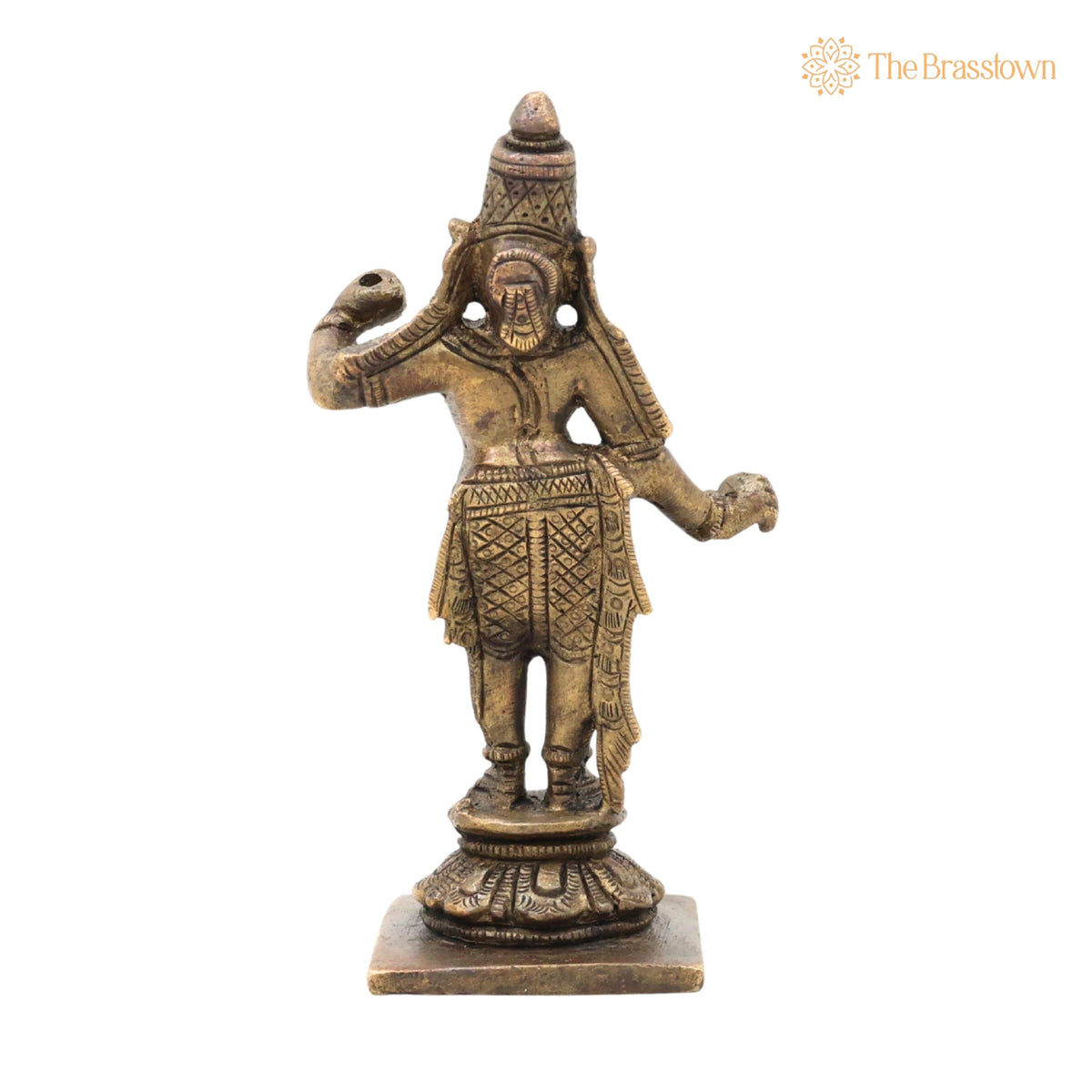Brass Sri Ram Idol – Shree Rama Murti, Pital Ramachandra Statue, Kodanda Rama Vigraham, Handmade Hindu God Ram Idol 4.5 Inch 4