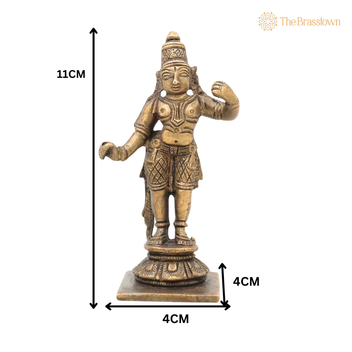 Brass Sri Ram Idol – Shree Rama Murti, Pital Ramachandra Statue, Kodanda Rama Vigraham, Handmade Hindu God Ram Idol 4.5 Inch 5