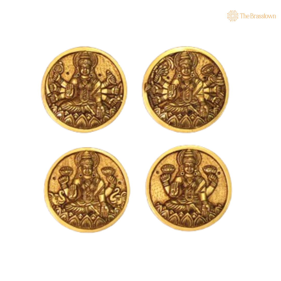 Brass Ashta Lakshmi Coins – Divine Grace in Every Coin