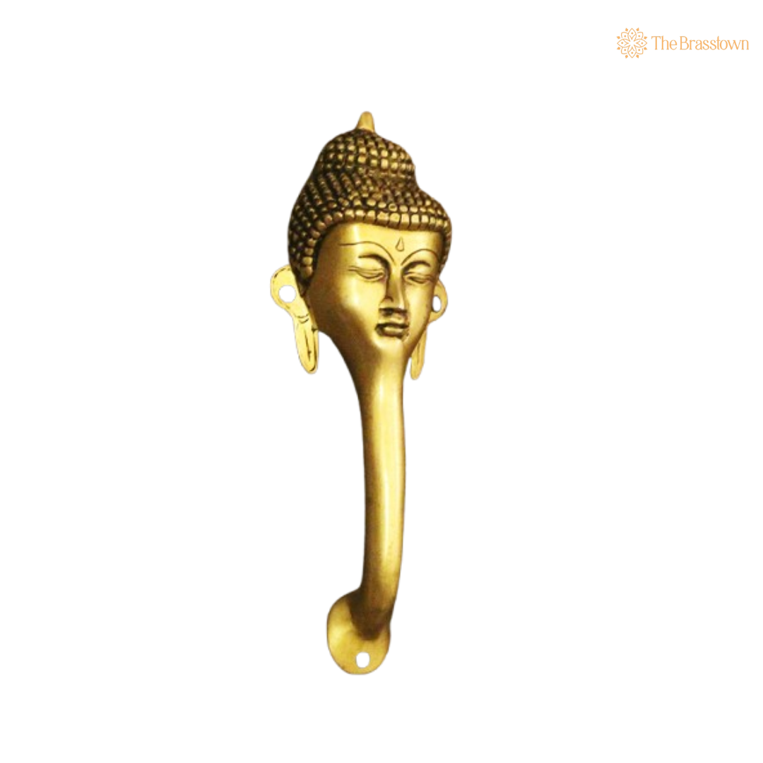 Brass Buddha Door Handle – A Serenity-Inspired Statement for Your Home 9.5 Inch