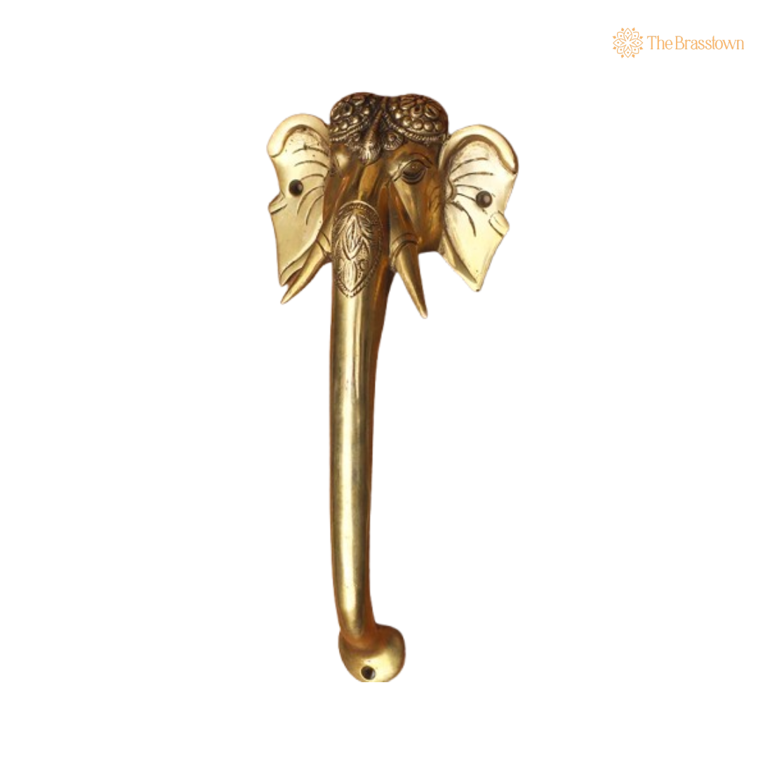 Brass Elephant Door Handle – A Majestic Entrance Accessory 11.25 Inch