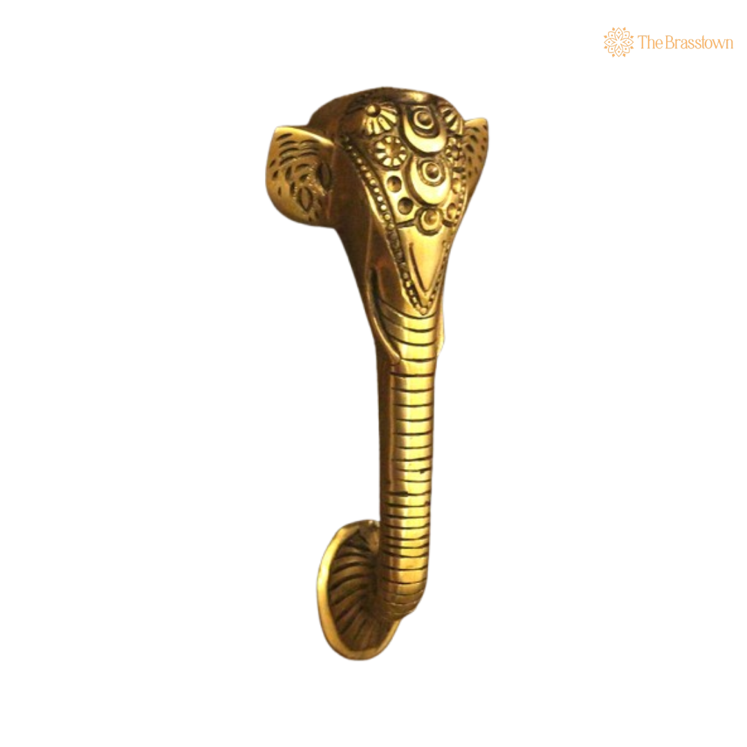 Brass Elephant Door Handle – Majestic Elegance for Your Home 10 Inch