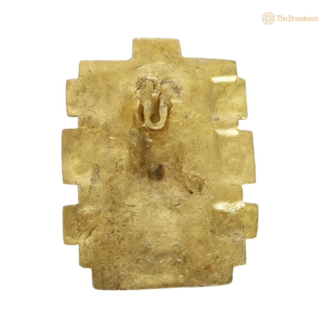Brass Ganesh Yantra Wall Plaque 7 Inch