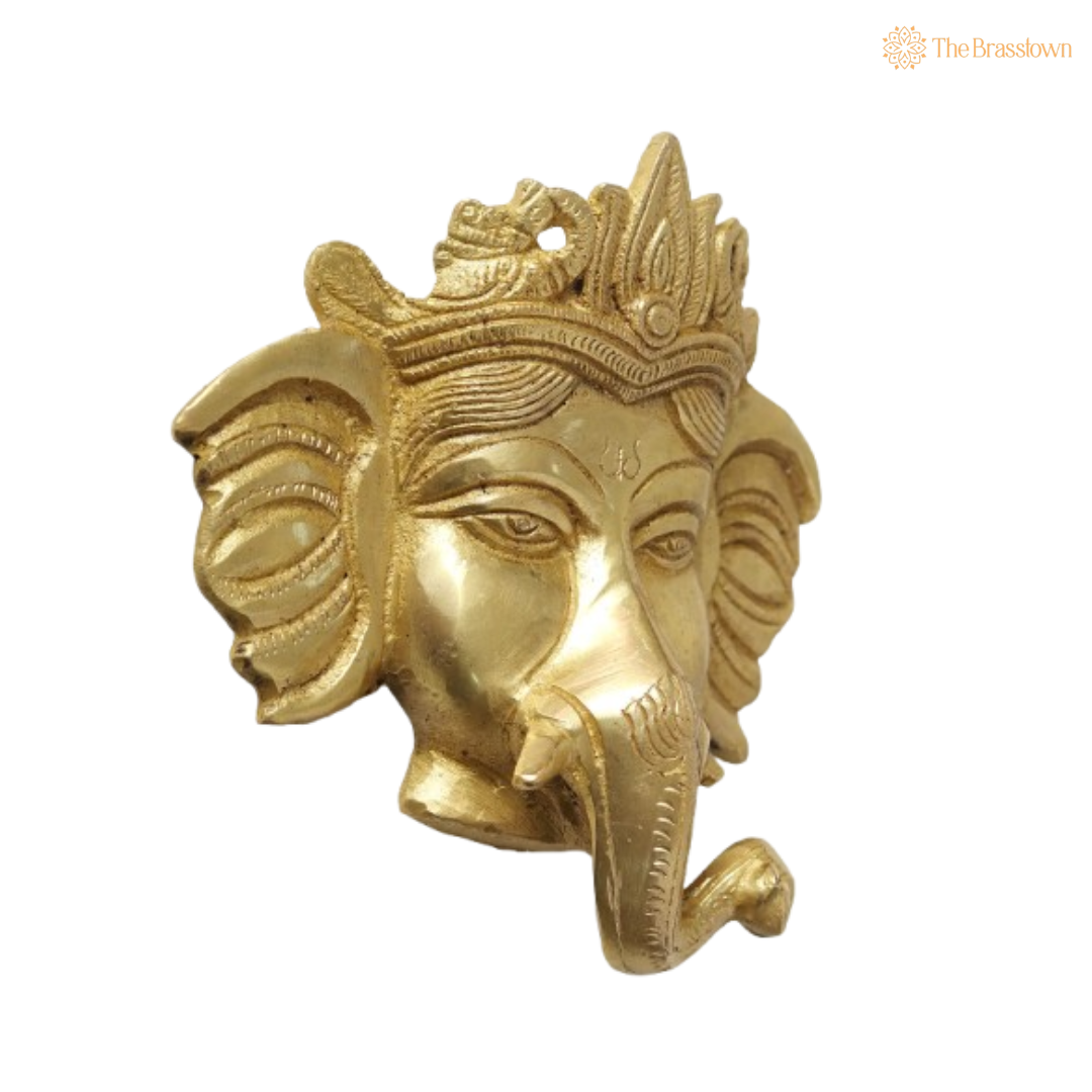 Brass Ganesha Wall Hanging 5 Inch
