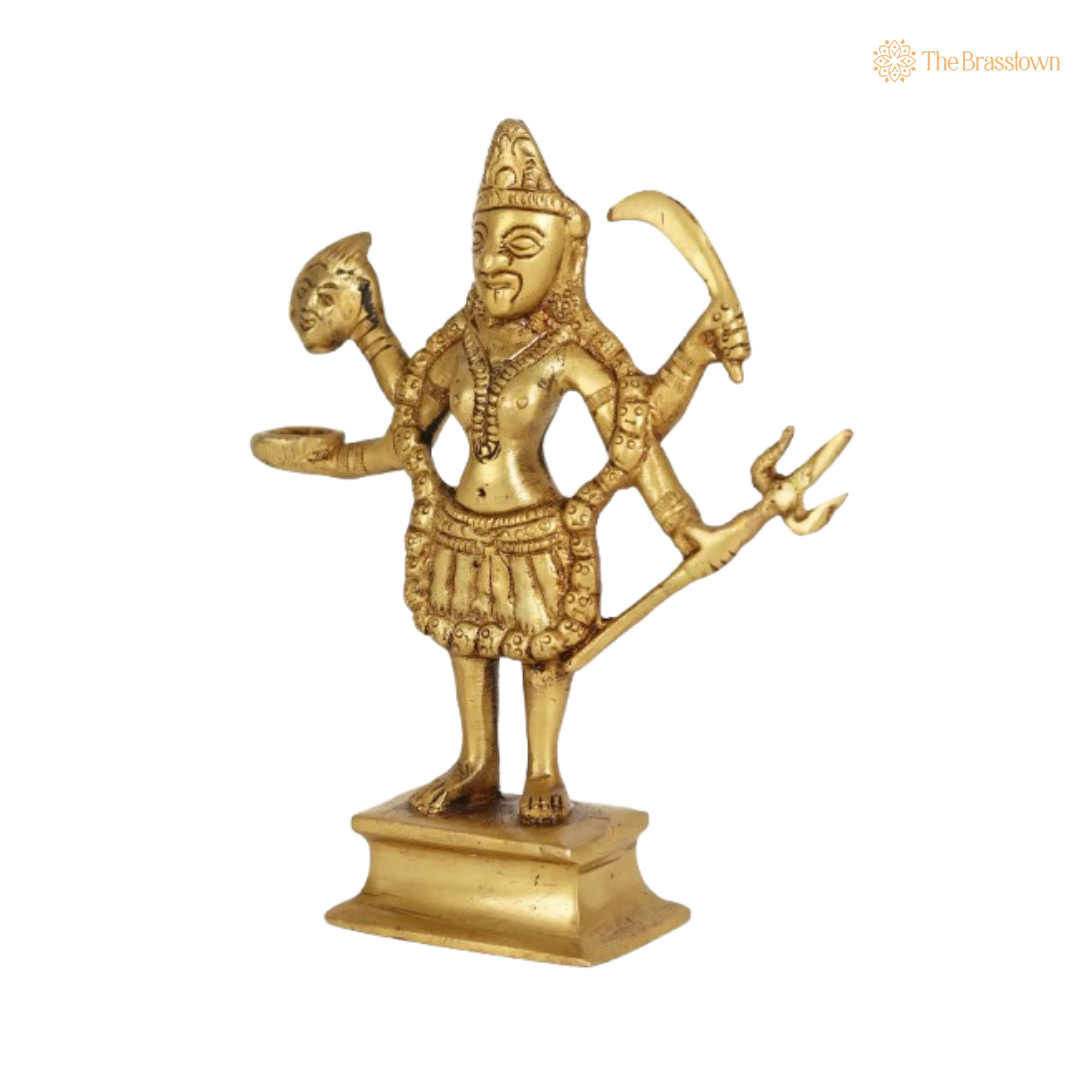 Brass Kali Maa Idol 6 Inch