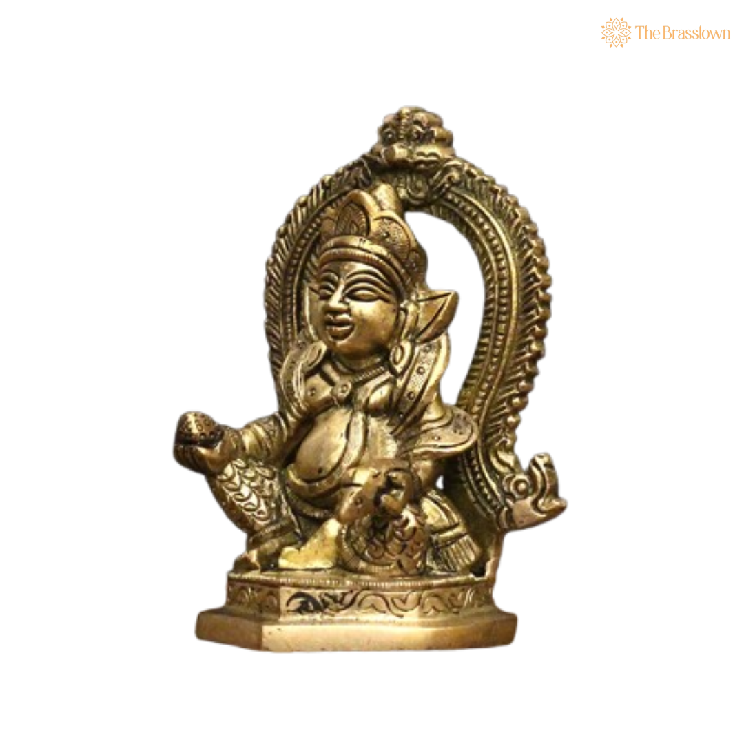 Brass Kuber Maharaj Idol 4.5 Inch